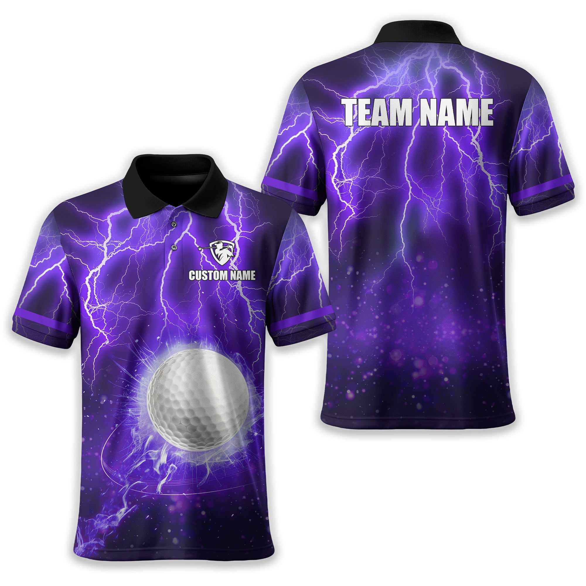 Custom Men's Golf Polo Shirt With Team Name, Golfing Apparel, Gift For Golfers