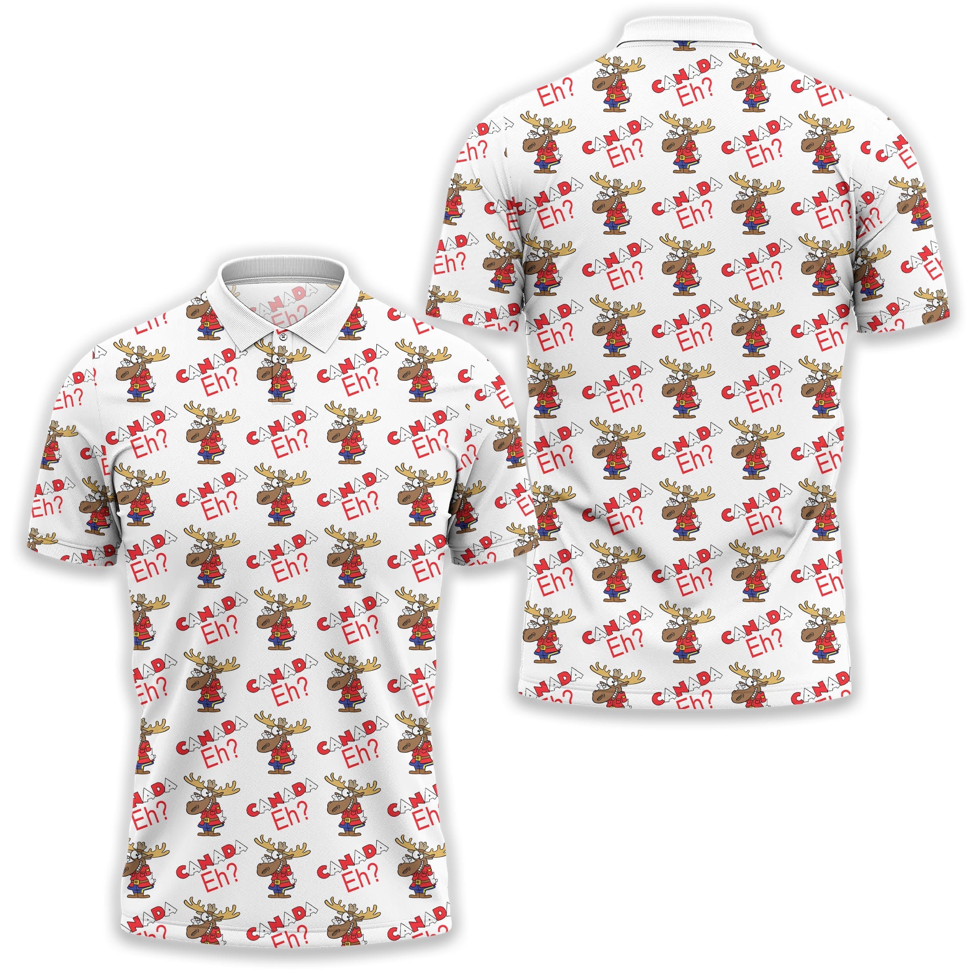 Canada EH? Golfing Men's Golf Polo Shirt, Golfing Apparel, Mens Golf Gift