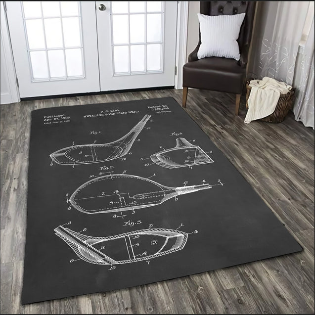 Golf Club Golf Rug, Gift For Golf Lovers, Golf Decor