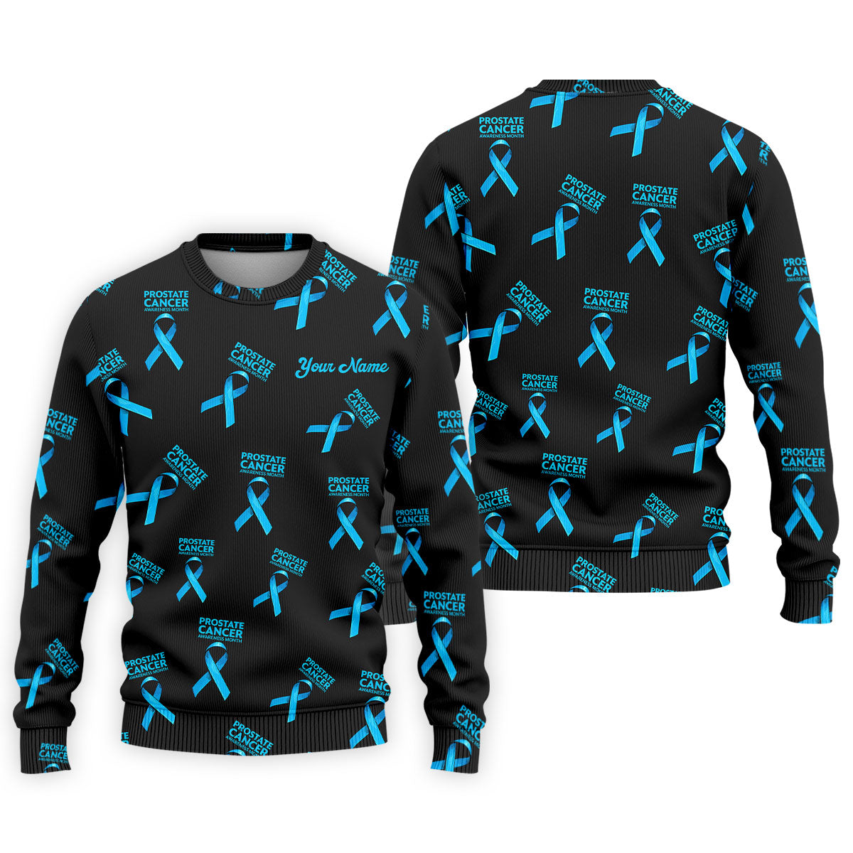 Prostate Cancer Awareness Blue Ribbon Golf Tops For Men, Unique Gift For Golfer, Golfing Apparel