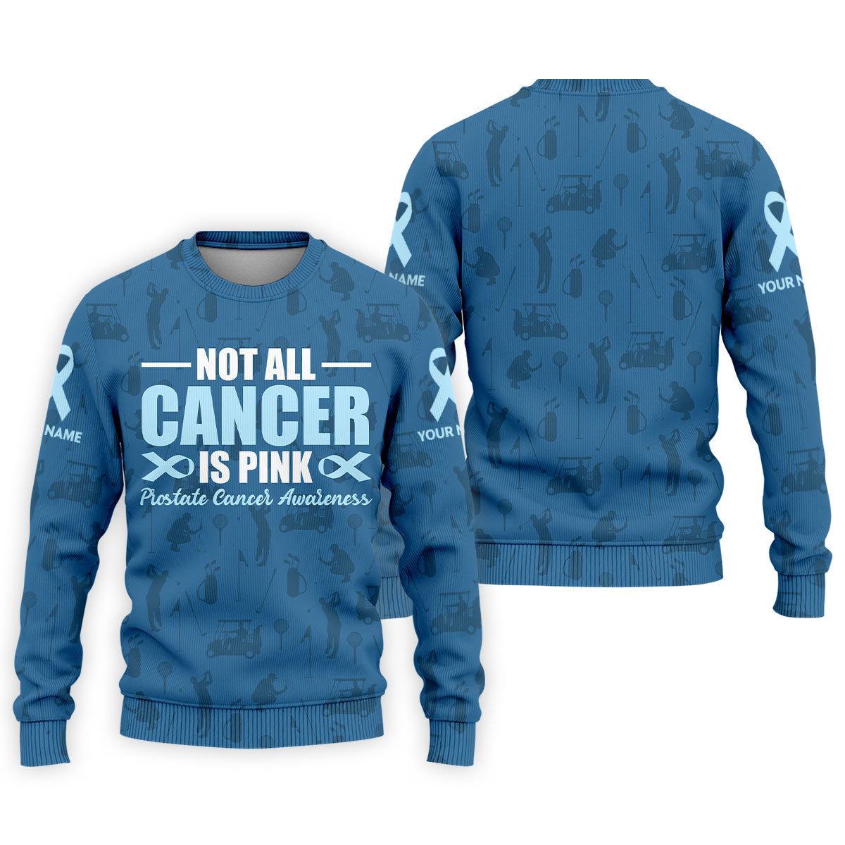 Not All Cancer Is Pink Prostate Cancer Awareness Golf Tops For Men, Mens Golf Polo Shirts