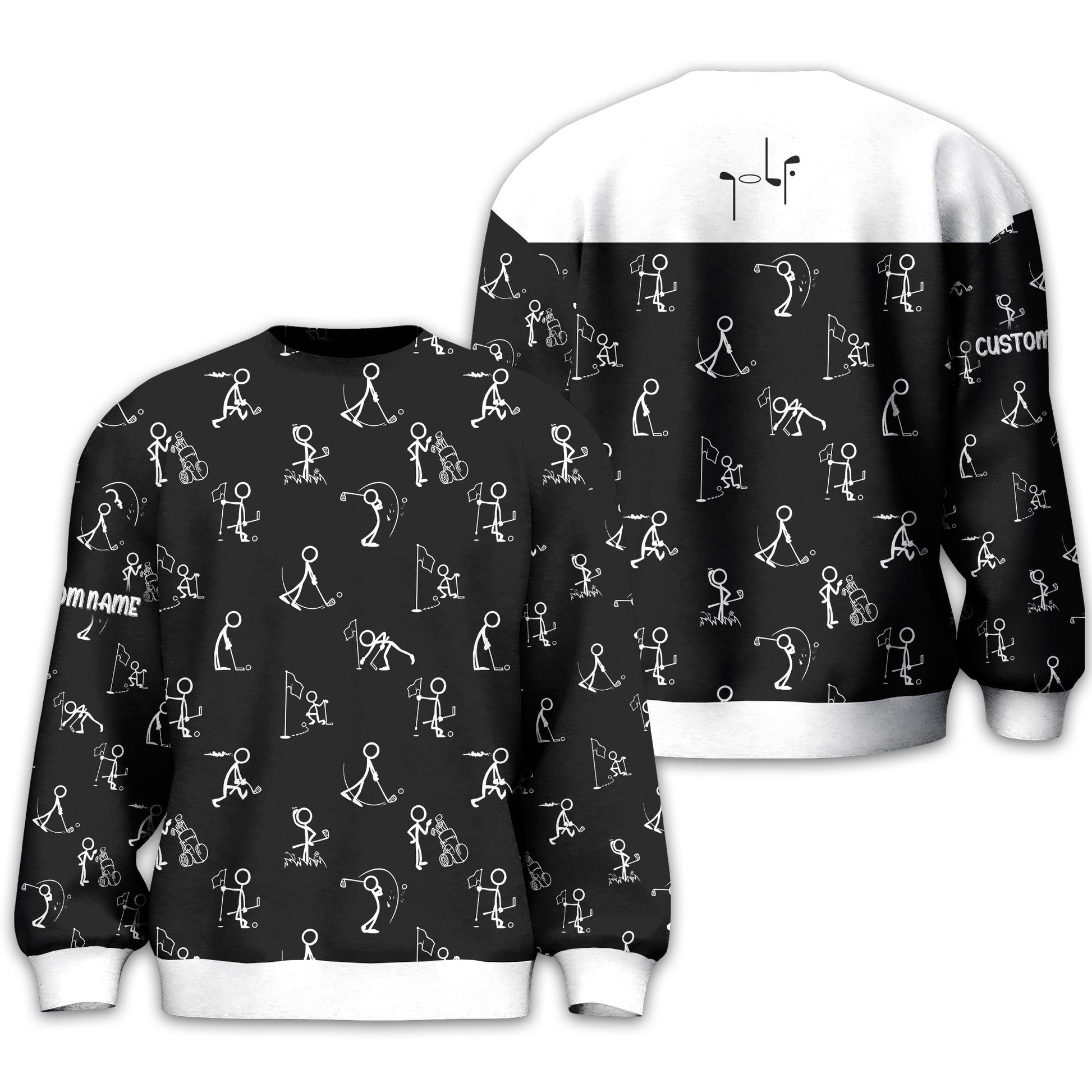 Funny Stick Figure Golf Polo Shirt, Gift For Golfers, Golf Gift For Him