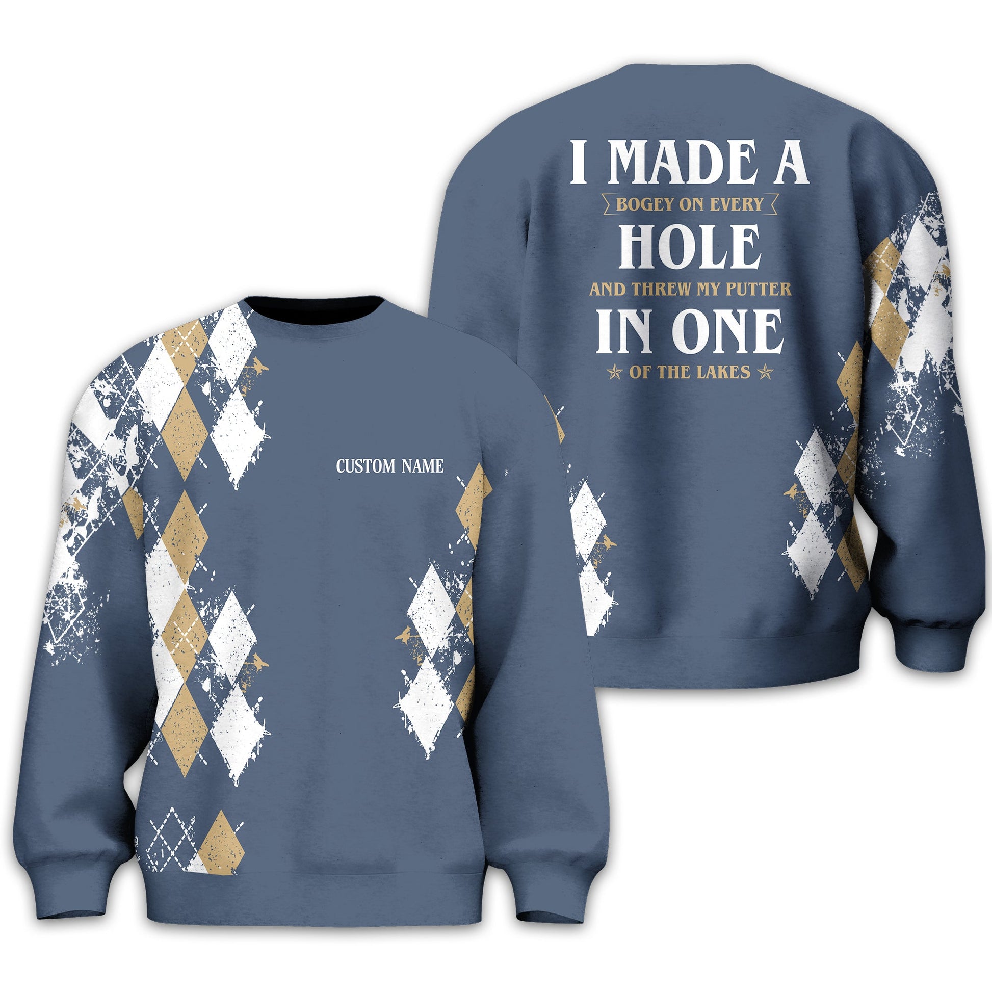 I Made A Bogey Personalized Golf Polo Shirt, Golf Shirt For Men, Gift For Golfers