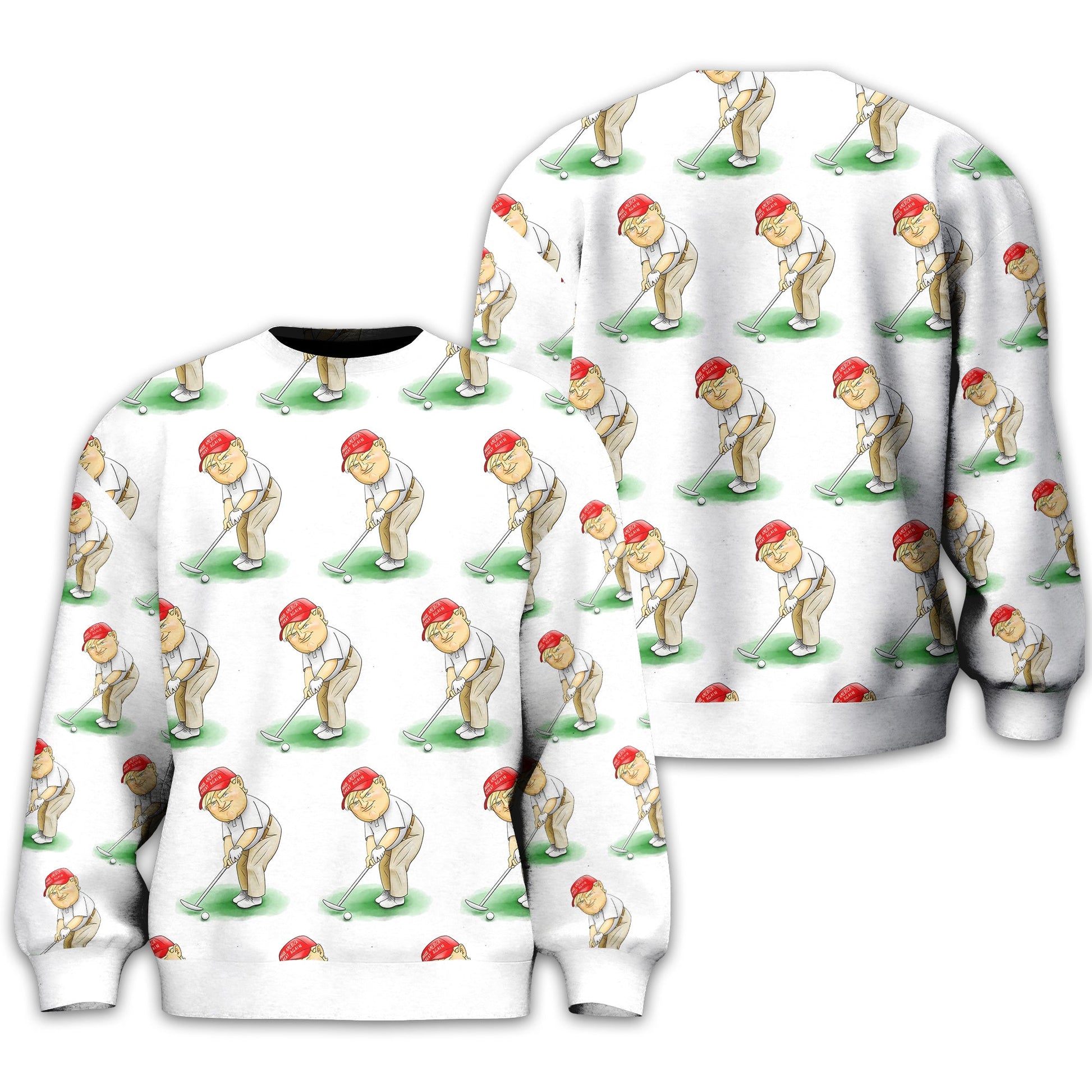 Trump Presidential Men's Golf Polo Shirt, Funny Golf Shirt, Gift For Golfers