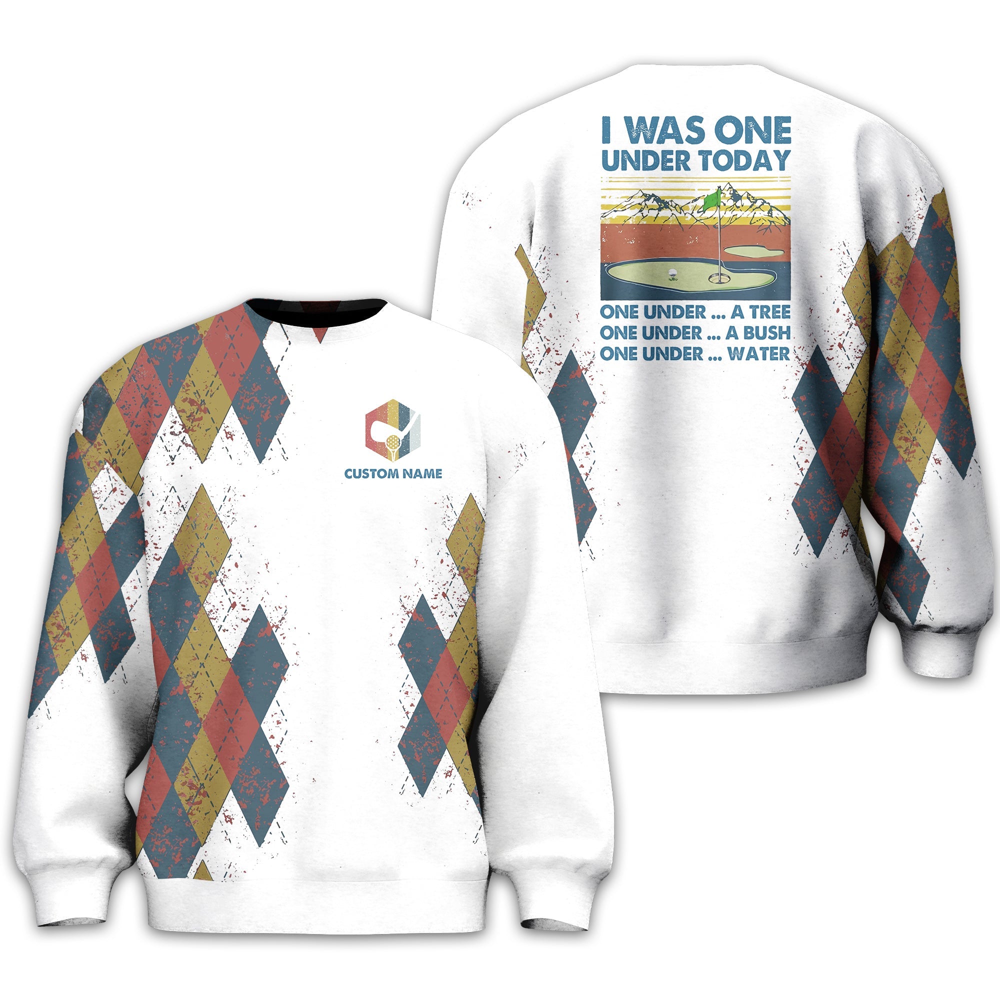 I Was One Under Today Custom Golf Polo Shirt, Golf Shirt For Men, Gift For Golfers