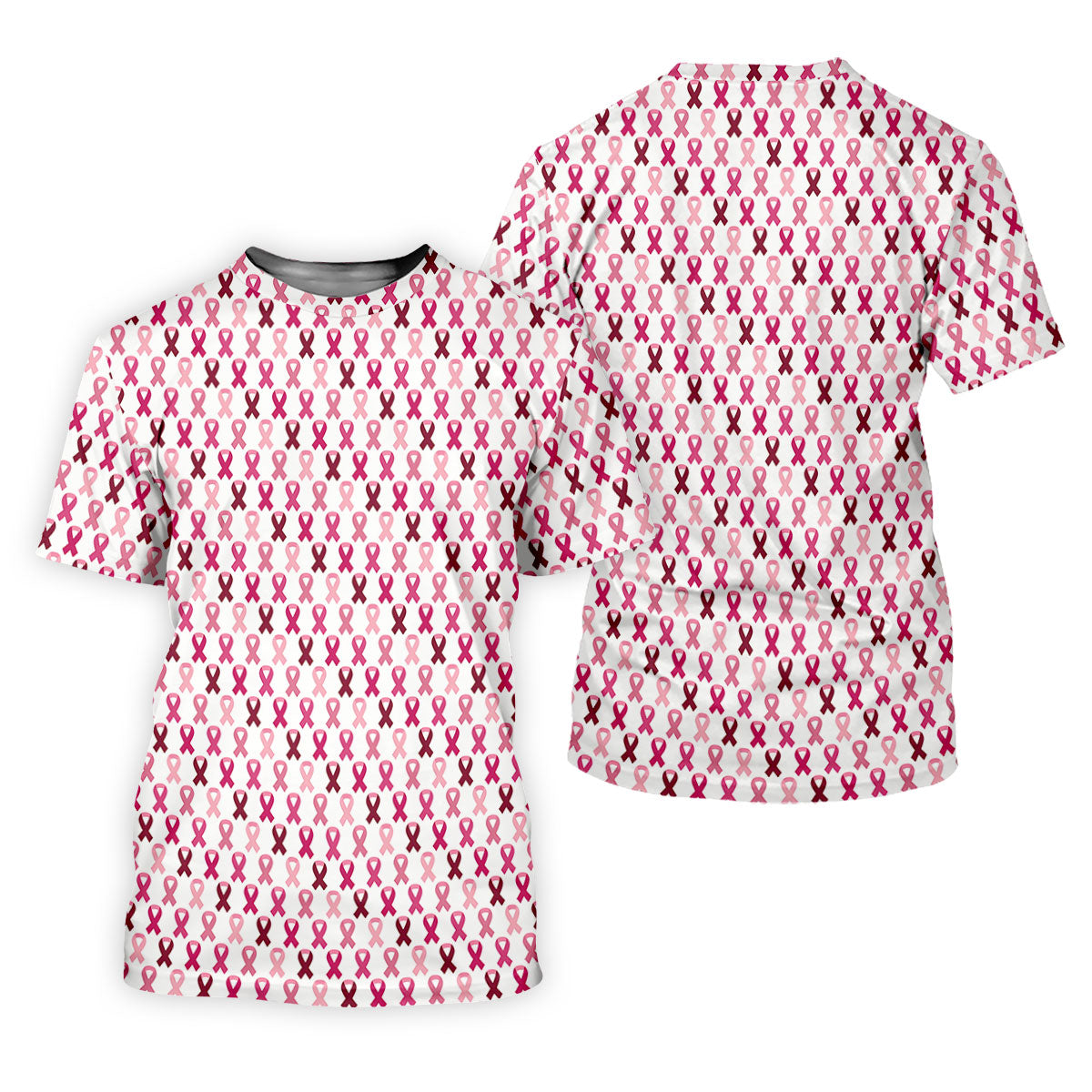 Pink Ribbon Men's Golf Shirt, Pink Golf Shirt Men, Breast Cancer Golf Shirt, Breast Cancer Awareness Shirt