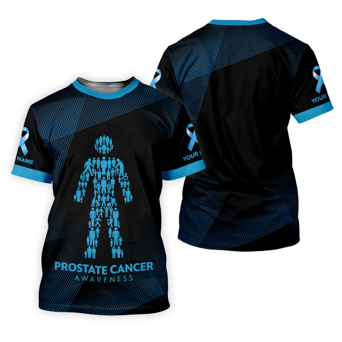 Prostate Cancer Awareness Black And Blue Polo, Mens Golf Polo Shirts, Cancer Awareness Shirt, Cancer Survivor Shirt