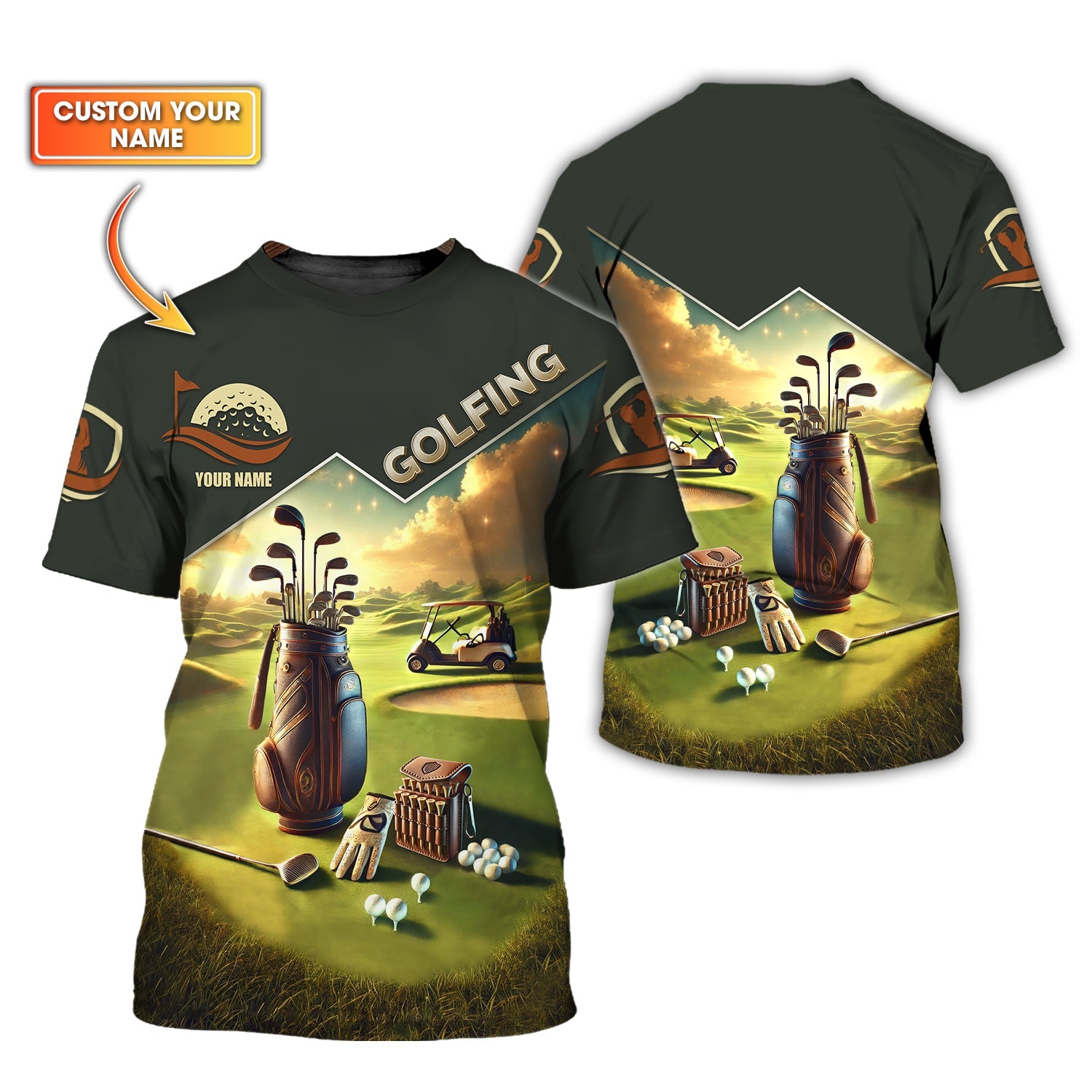 Golf Course Custom Name Golf Shirt, Gift For Golfers, Golf Gift For Men