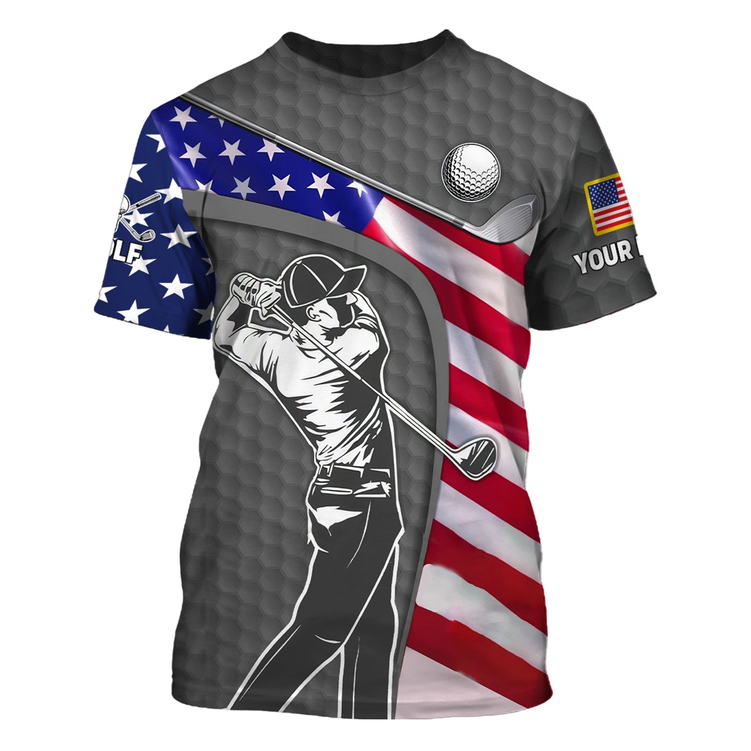 Grey Custom Men's Golf Polo Shirt, Golfing Apparel, Mens Golf Gift