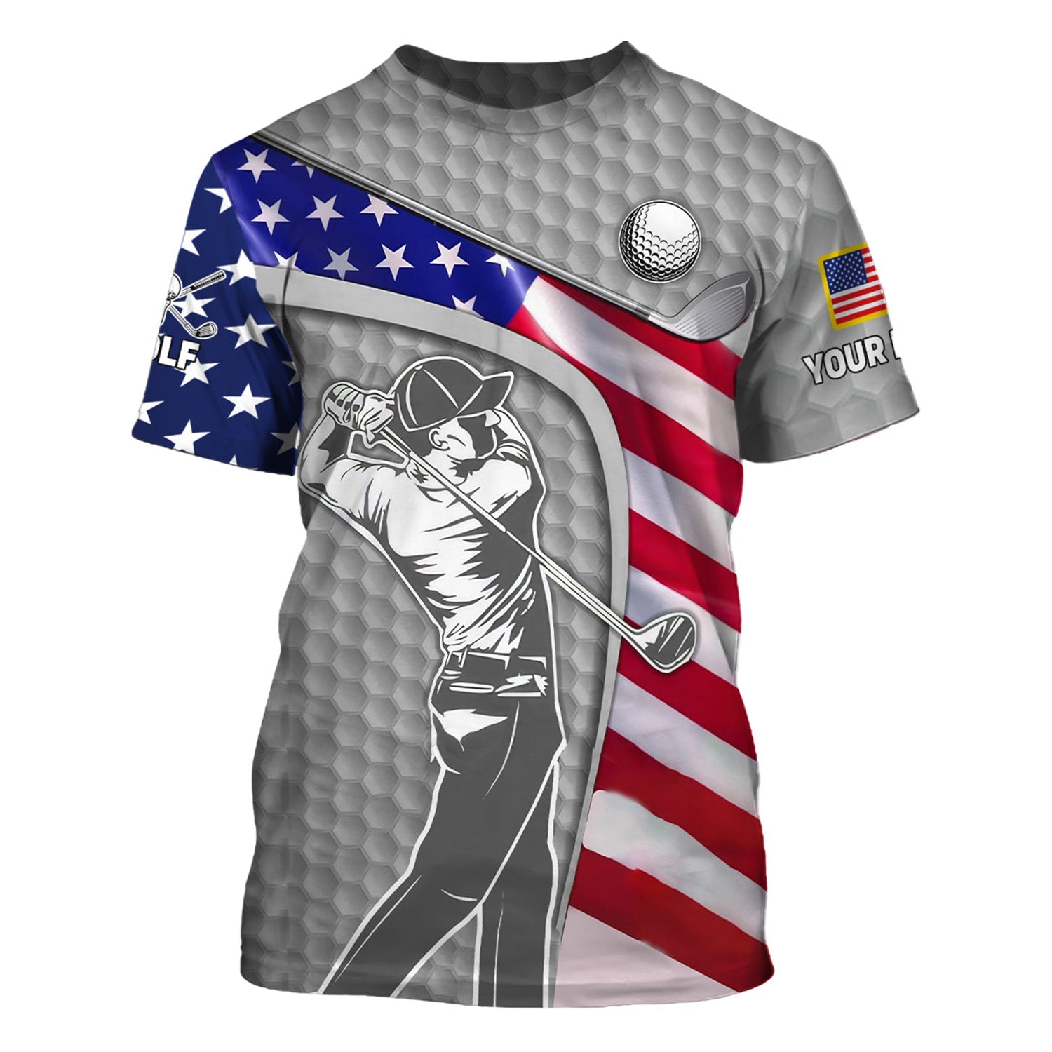 Light Grey Custom Men's Golf Polo Shirt, Golfing Apparel, Mens Golf Gift