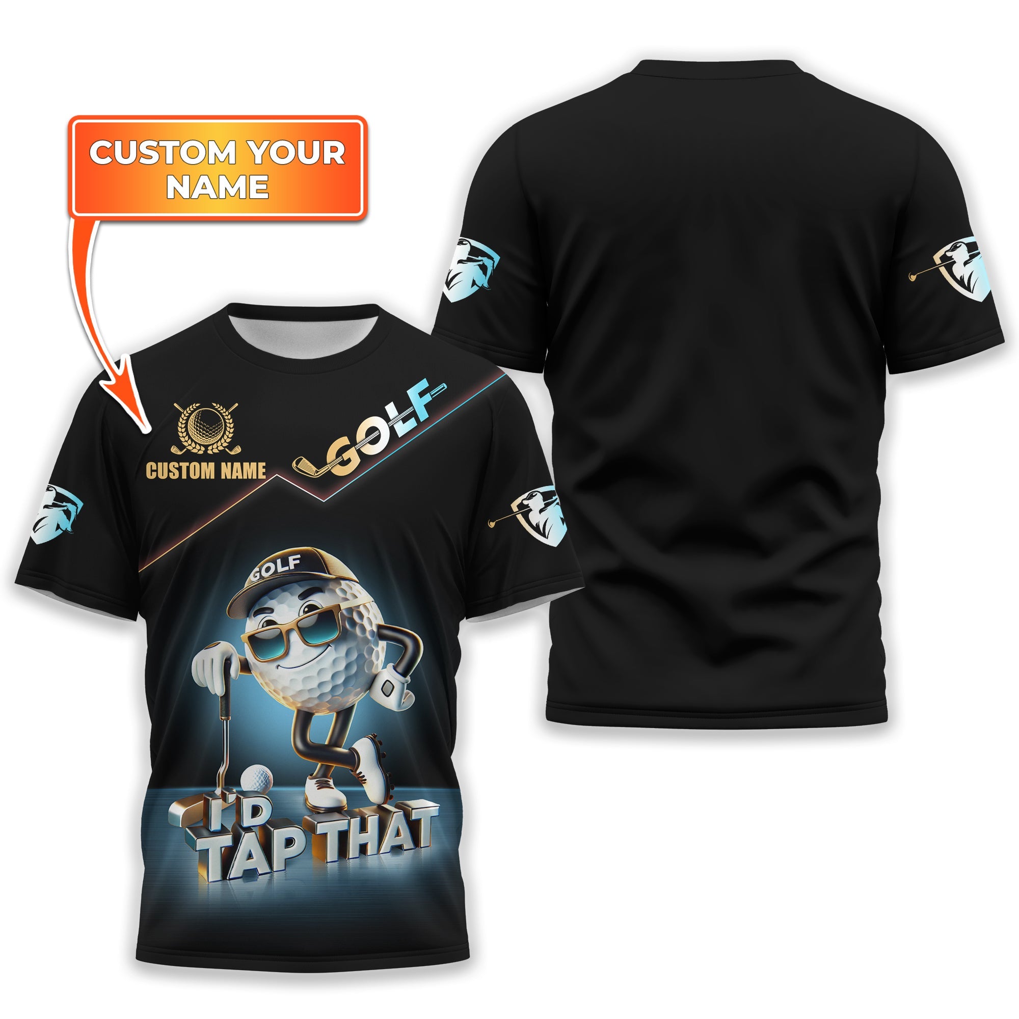 I'd Tap That Customize Golf Polo Shirt, Funny Golf Shirt, Golfing Apparel, Gift For Golfers