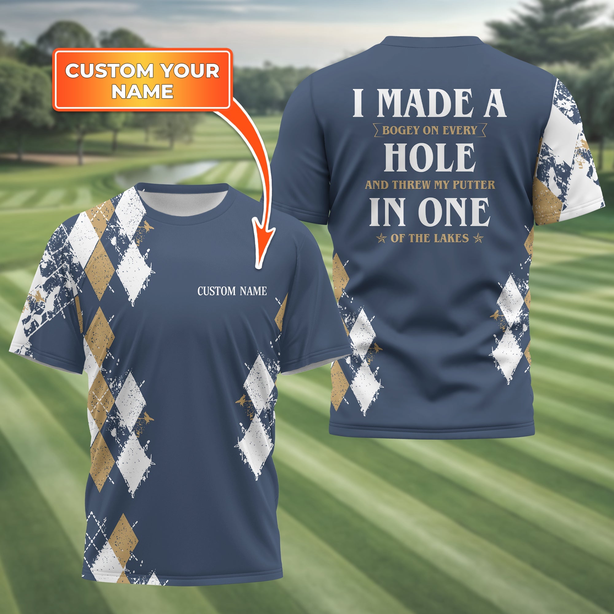 I Made A Bogey Personalized Golf Polo Shirt, Golf Shirt For Men, Gift For Golfers