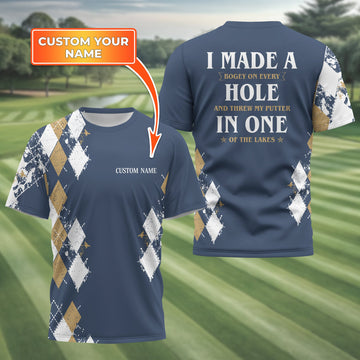 I Made A Bogey Personalized Golf Polo Shirt, Golf Shirt For Men, Gift For Golfers