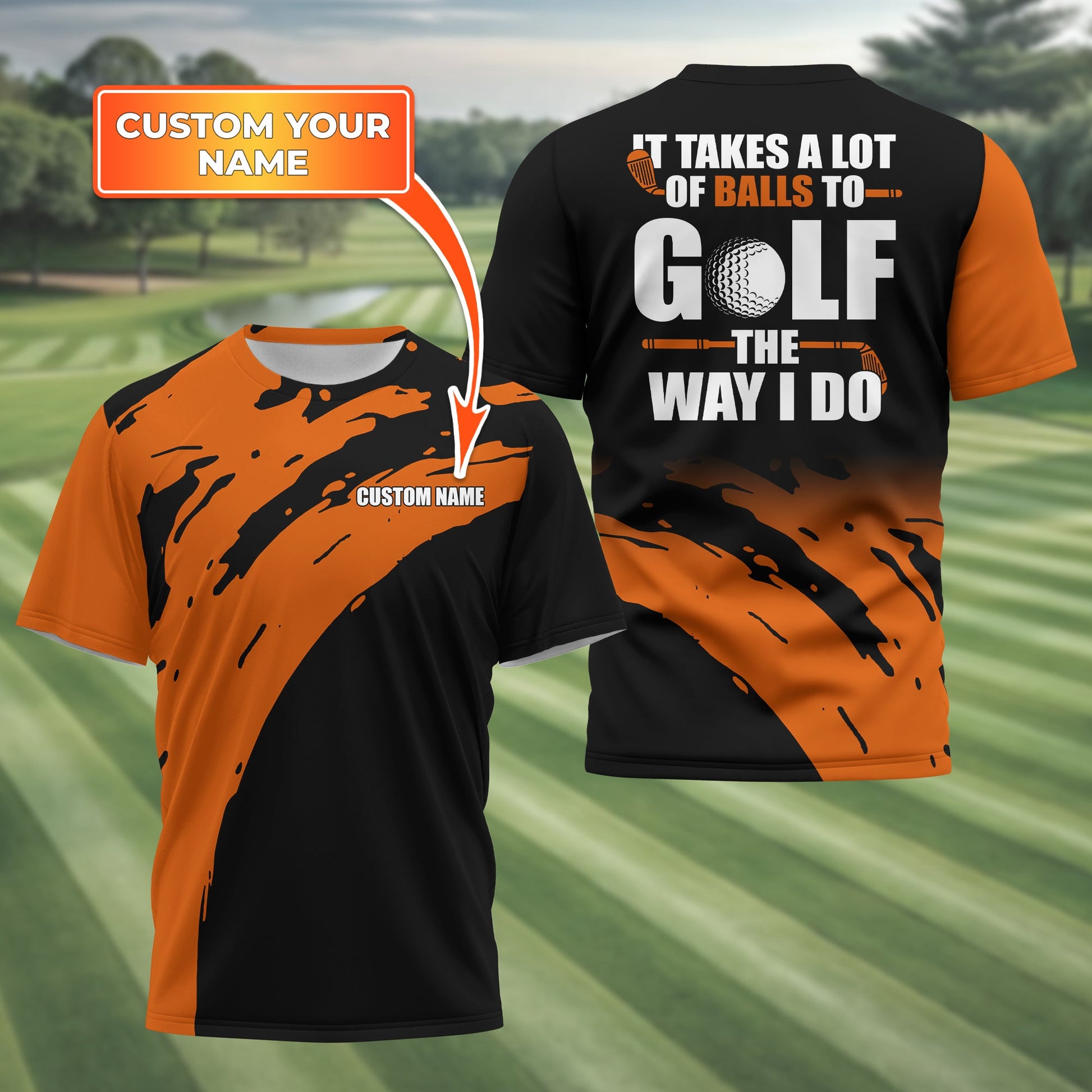 It Takes A Lot Of Balls To Golf The Way I Do Personalized Golf Polo Shirt, Golf Shirt For Men, Gift For Golfers