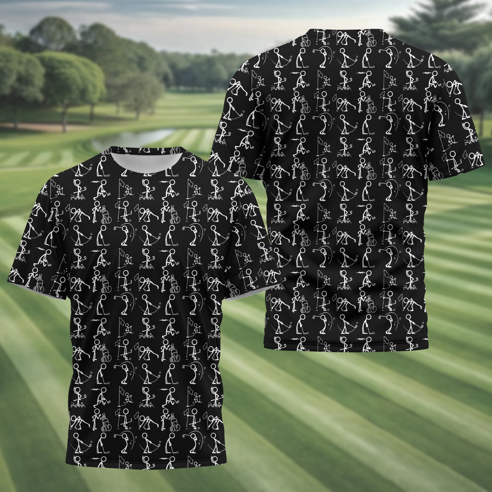 Black Golf Polo Shirt, Funny Golf Shirt, Gift For Golfers