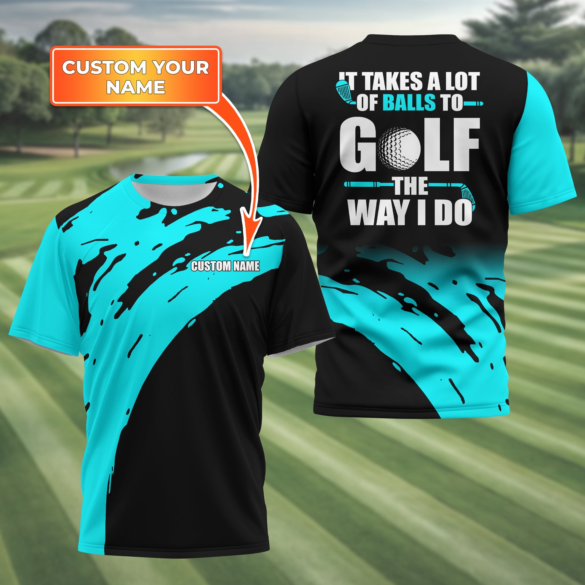 It Takes A Lot Of Balls To Golf The Way I Do Personalized Golf Polo Shirt, Golf Shirt For Men, Gift For Golfers