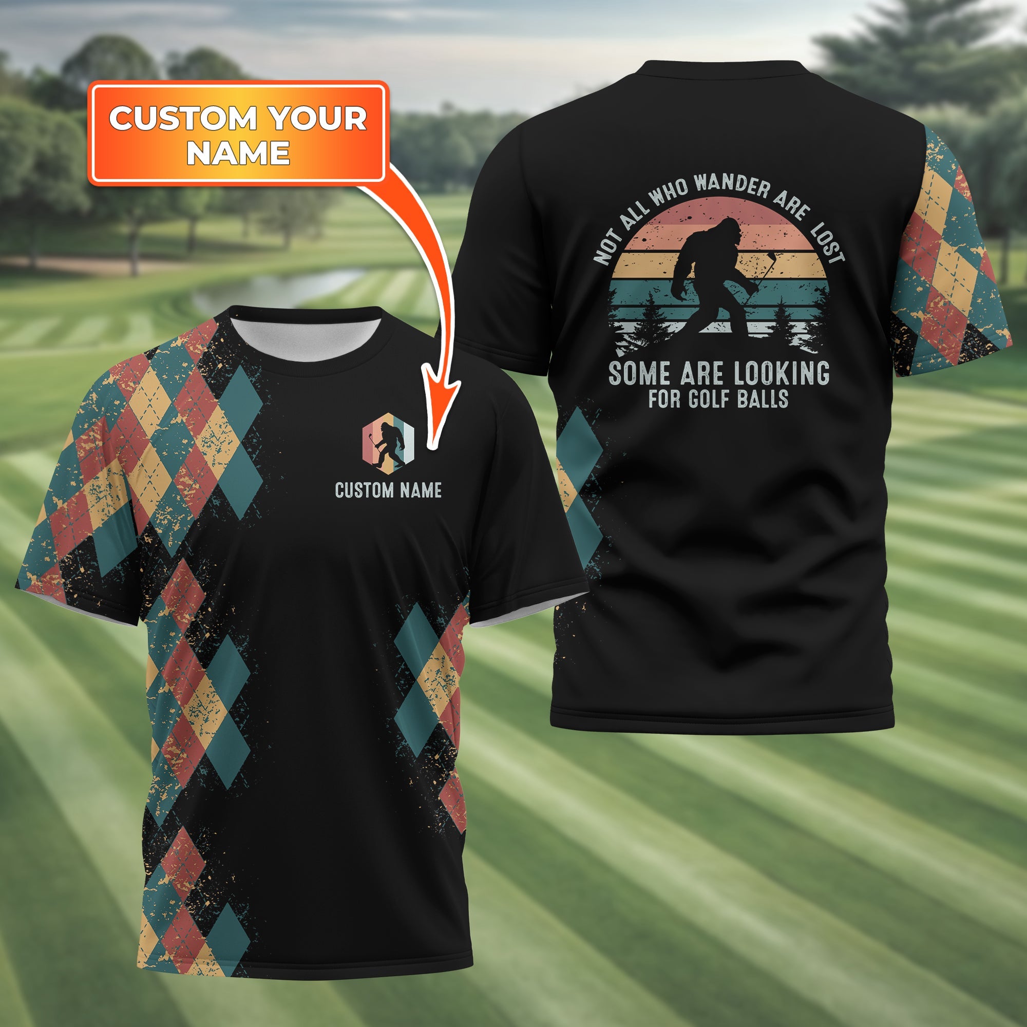 Not All Who Wander Are Lost Personalized Golf Polo Shirt, Golf Shirt For Men, Gift For Golfers