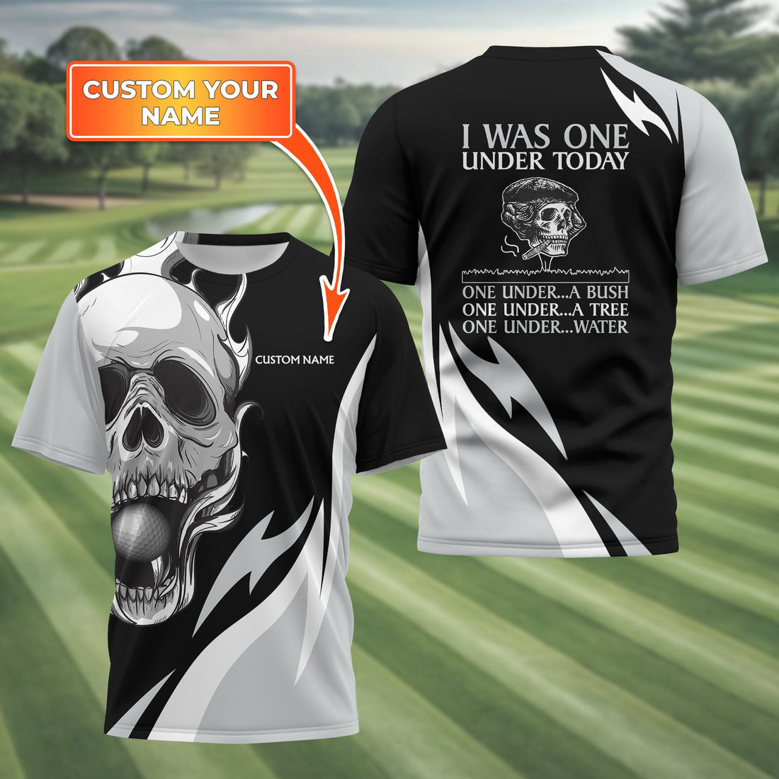 I Was One Under Today Personalized Golf Polo Shirt, Golf Shirt For Men, Gift For Golfers