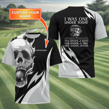 I Was One Under Today Personalized Golf Polo Shirt, Golf Shirt For Men, Gift For Golfers