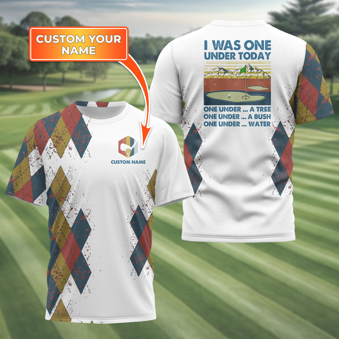 I Was One Under Today Custom Golf Polo Shirt, Golf Shirt For Men, Gift For Golfers