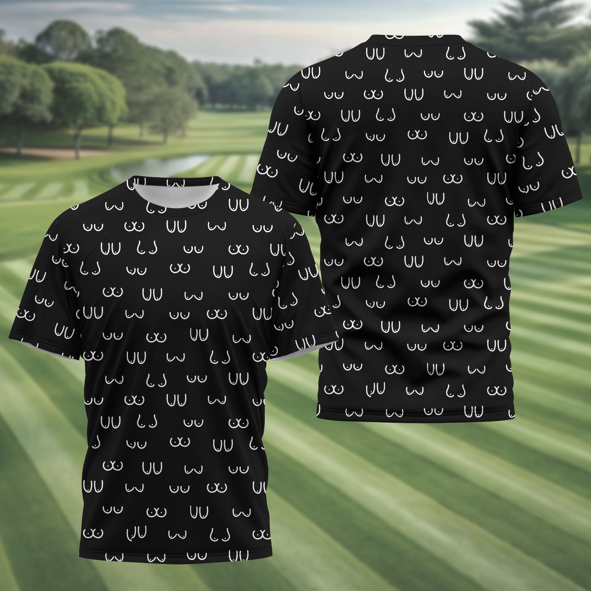 Funny Pattern Men Golf Polo Shirt, Gift For Golfers, Golf Gift For Men