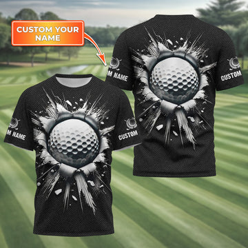 Personalized Black Golf Polo Shirt, Golf Shirt, Gift For Golfers