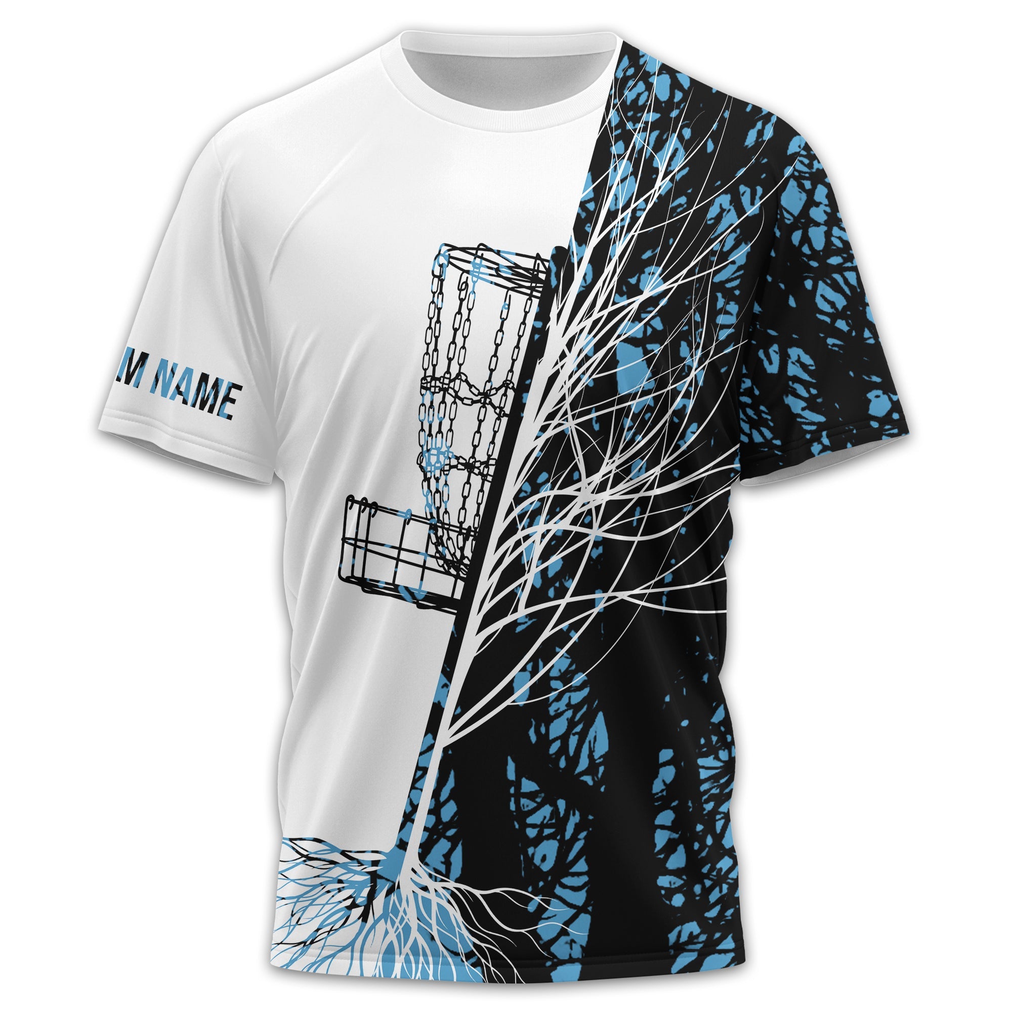 Personalized Tree And Basket Golf Polo Shirt, Gift For Golfers, Golf Gift For Men