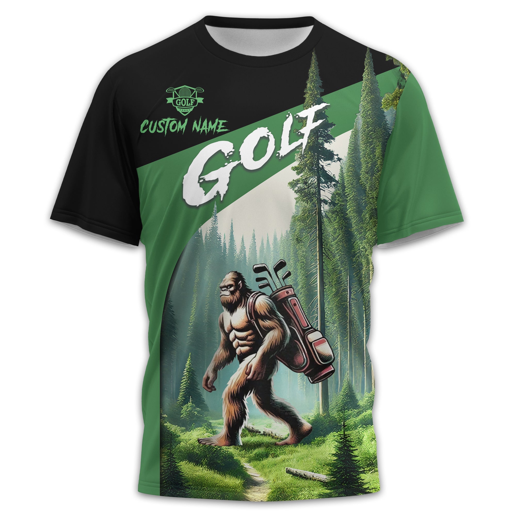 Not All Who Wander Are Lost Bigfoot Custom Golf Shirt, Funny Golf Shirt, Gift For Golfer