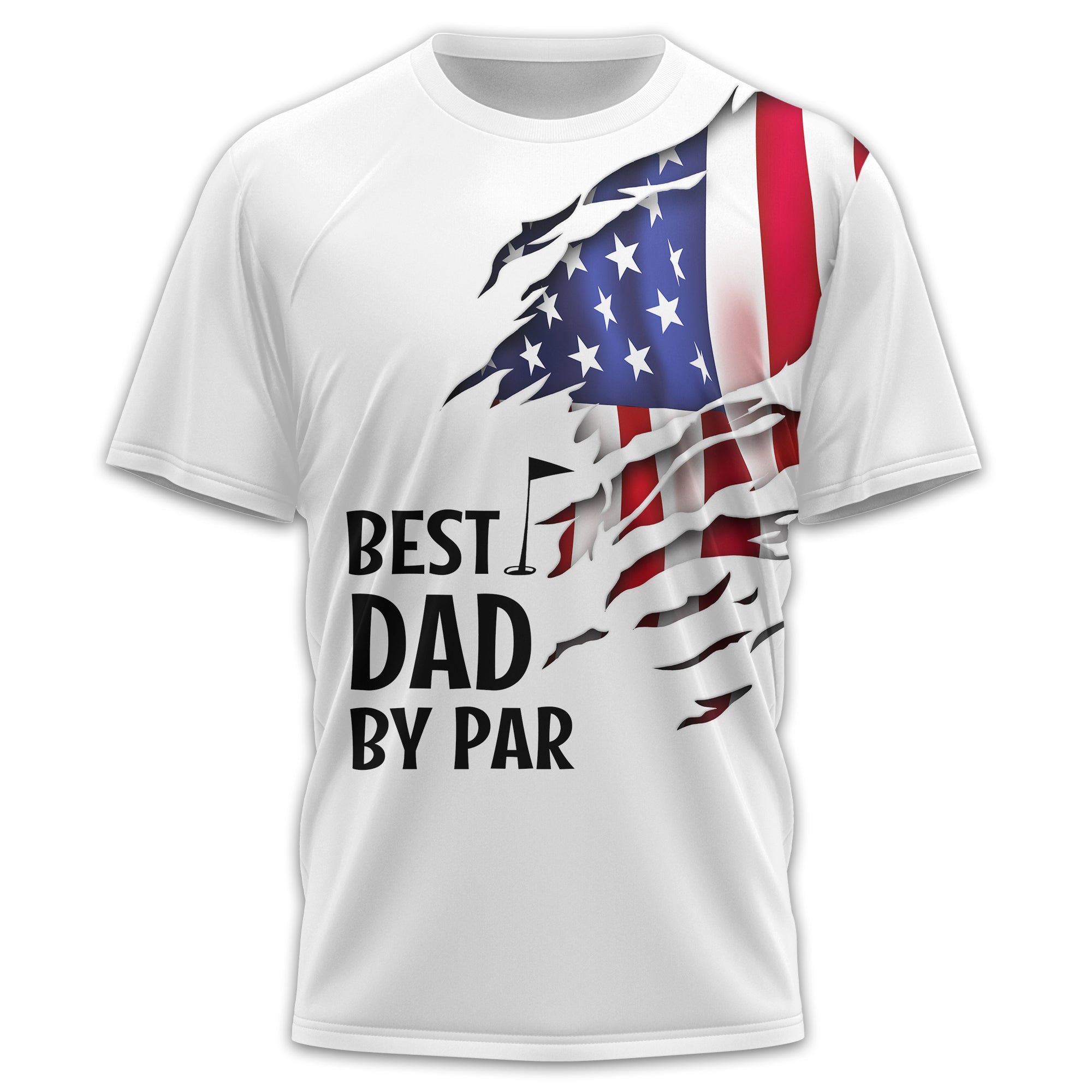 Best Dad By Par Custom Golf Polo Shirt, Gift For Golfers, Golf Gift For Men