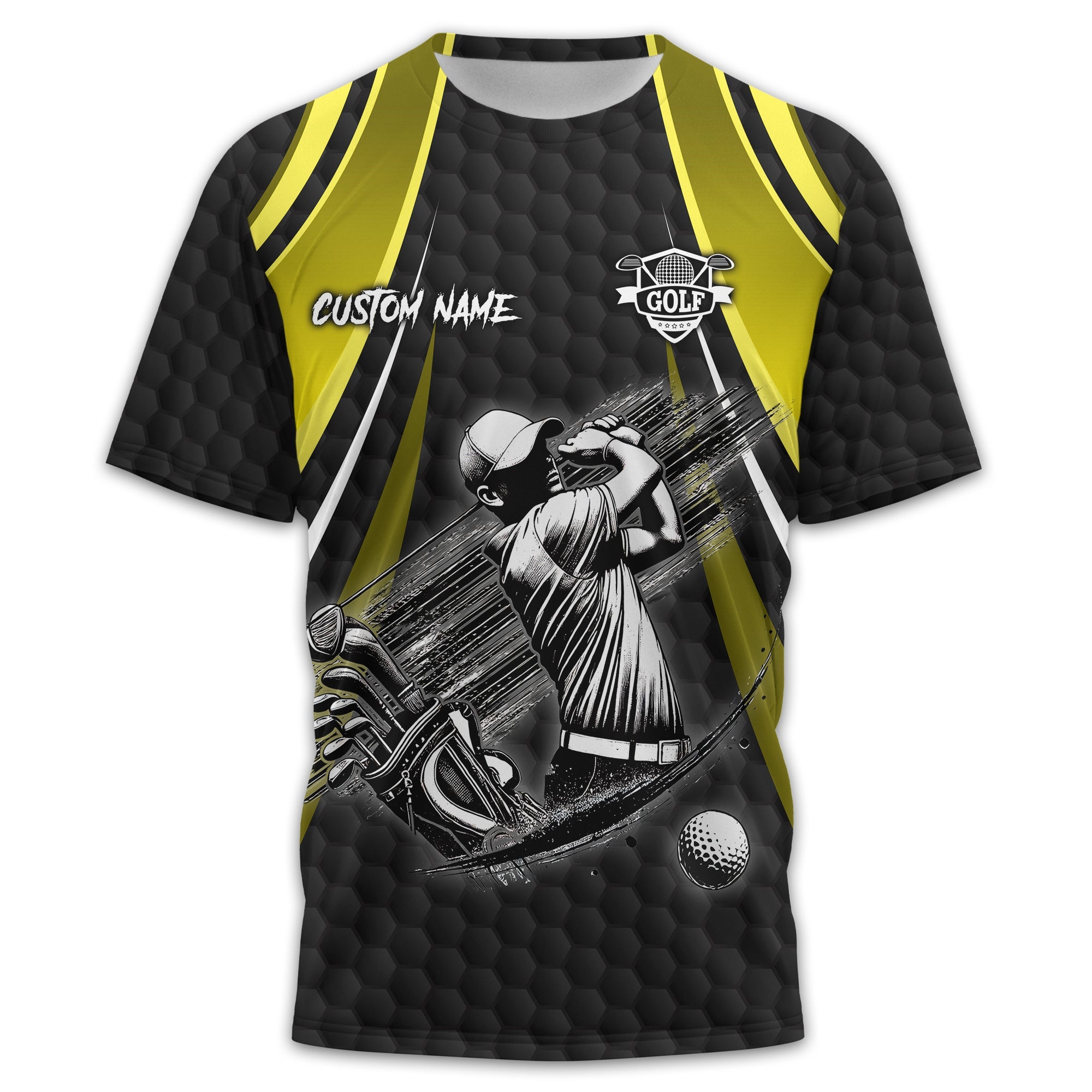 I Hate Golf Custom Men's Golf Polo Shirt, Funny Golf Shirt, Gift For Golfer