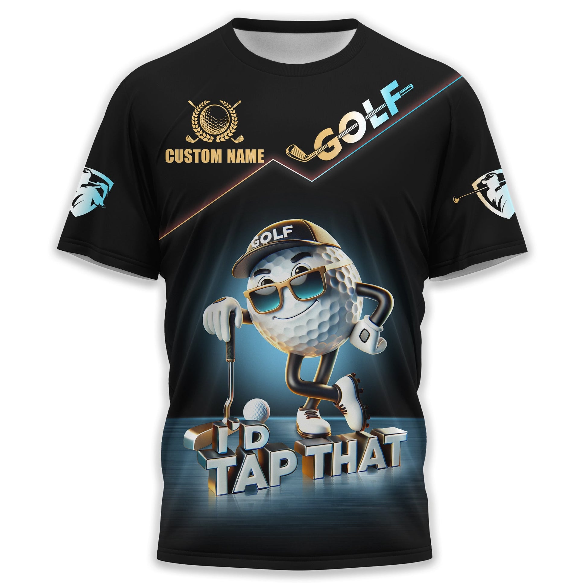 I'd Tap That Customize Golf Polo Shirt, Funny Golf Shirt, Golfing Apparel, Gift For Golfers