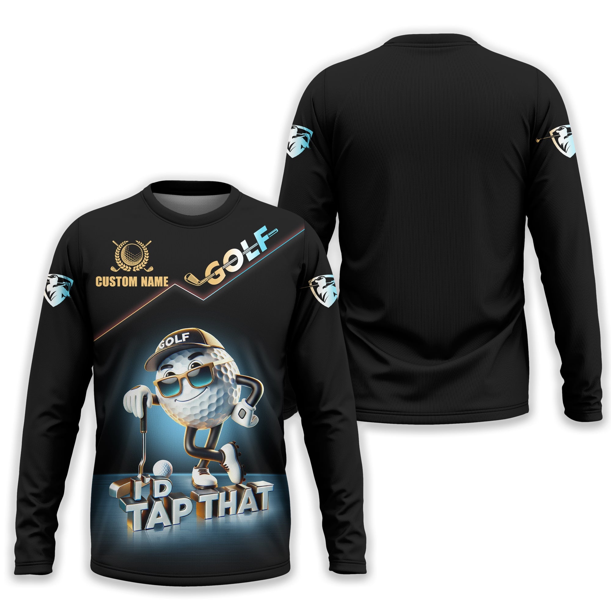 I'd Tap That Customize Golf Polo Shirt, Funny Golf Shirt, Golfing Apparel, Gift For Golfers