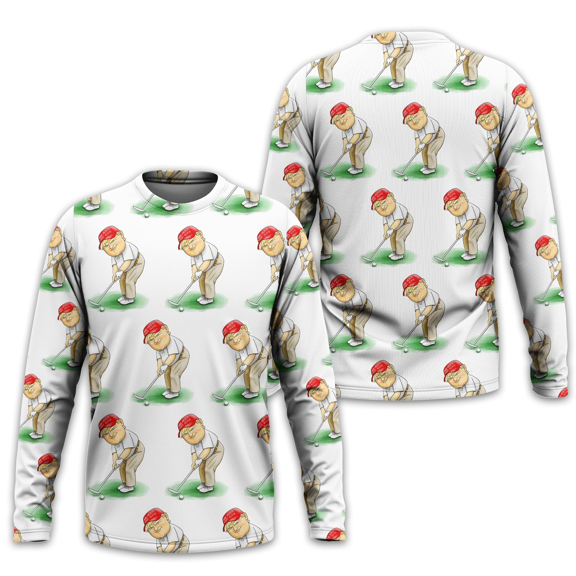 Trump Presidential Men's Golf Polo Shirt, Funny Golf Shirt, Gift For Golfers