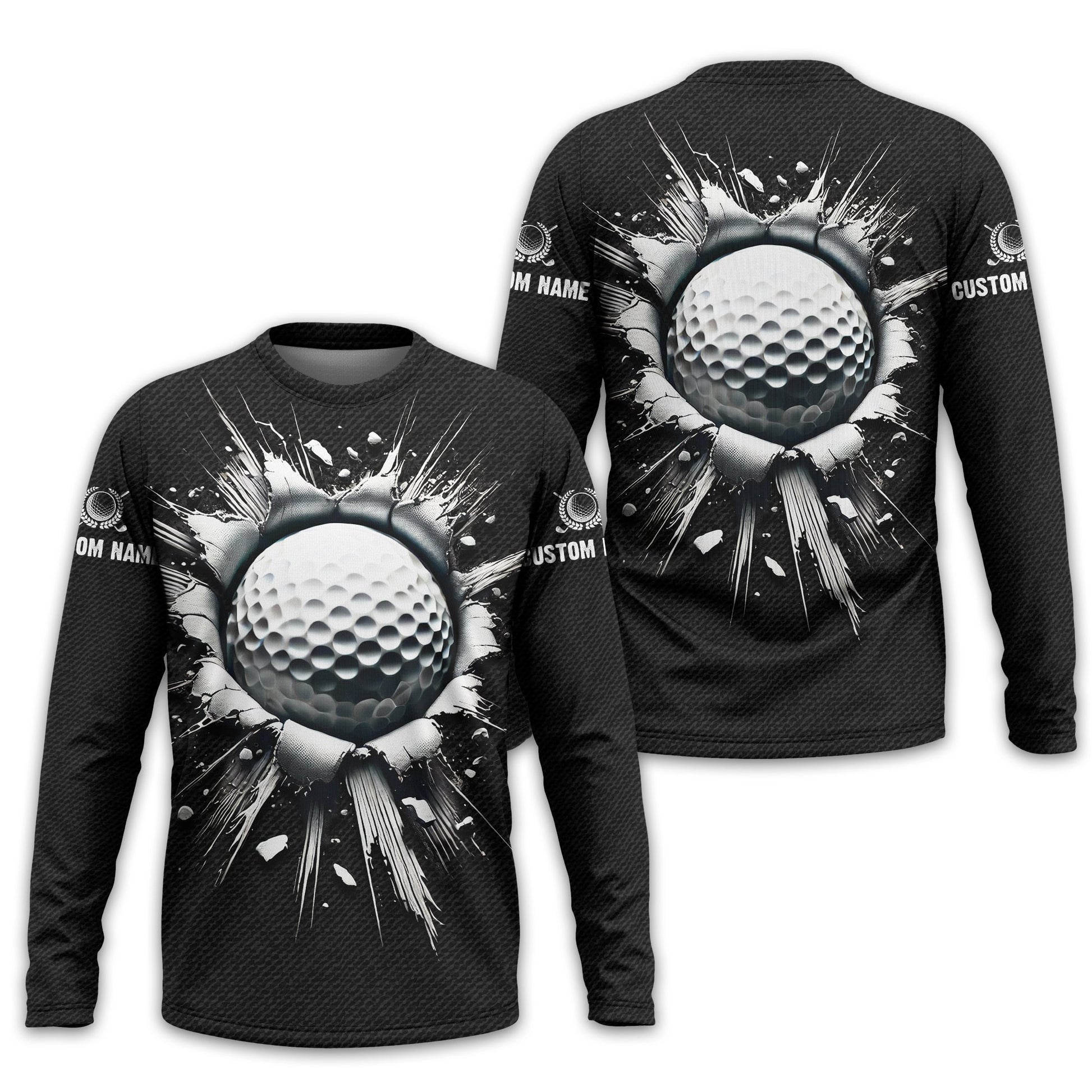 Personalized Black Golf Polo Shirt, Golf Shirt, Gift For Golfers