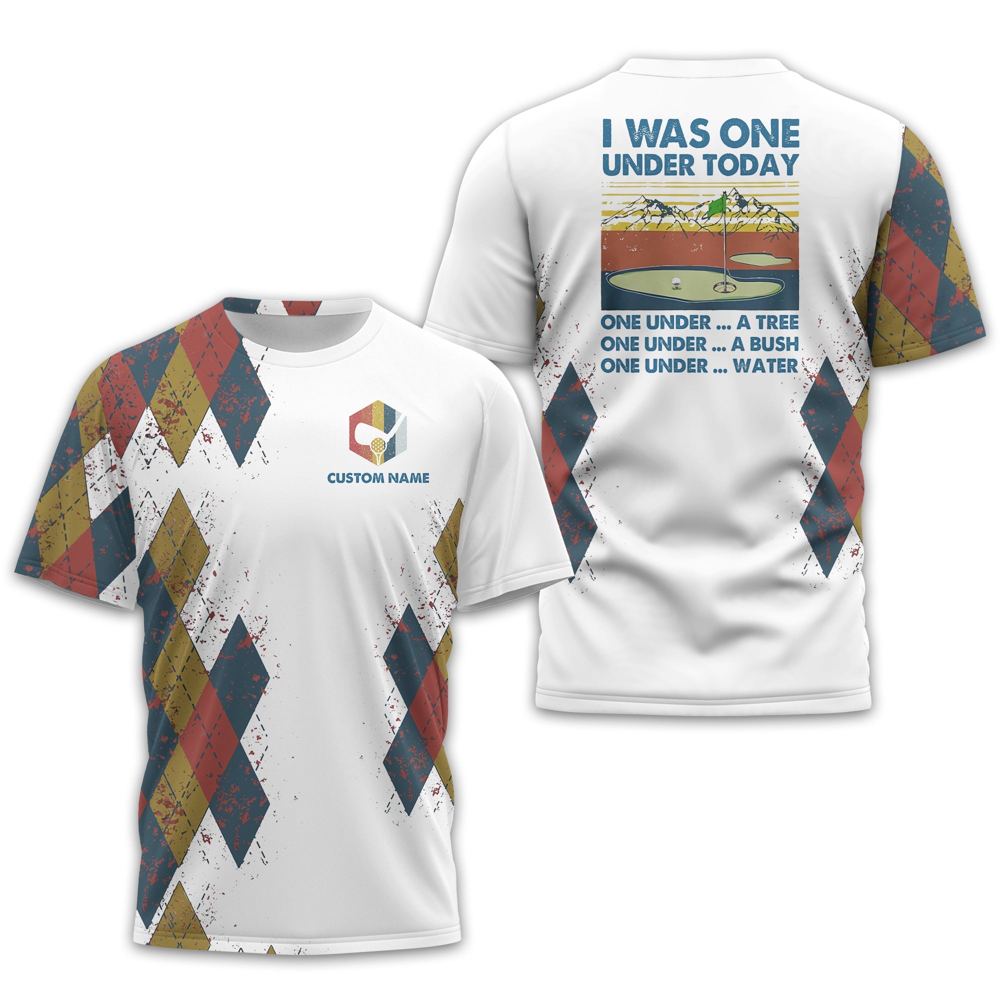 I Was One Under Today Custom Golf Polo Shirt, Golf Shirt For Men, Gift For Golfers