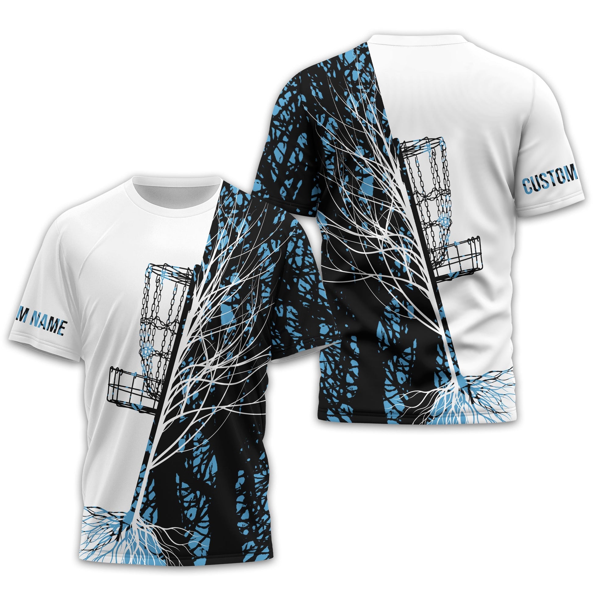 Personalized Tree And Basket Golf Polo Shirt, Gift For Golfers, Golf Gift For Men