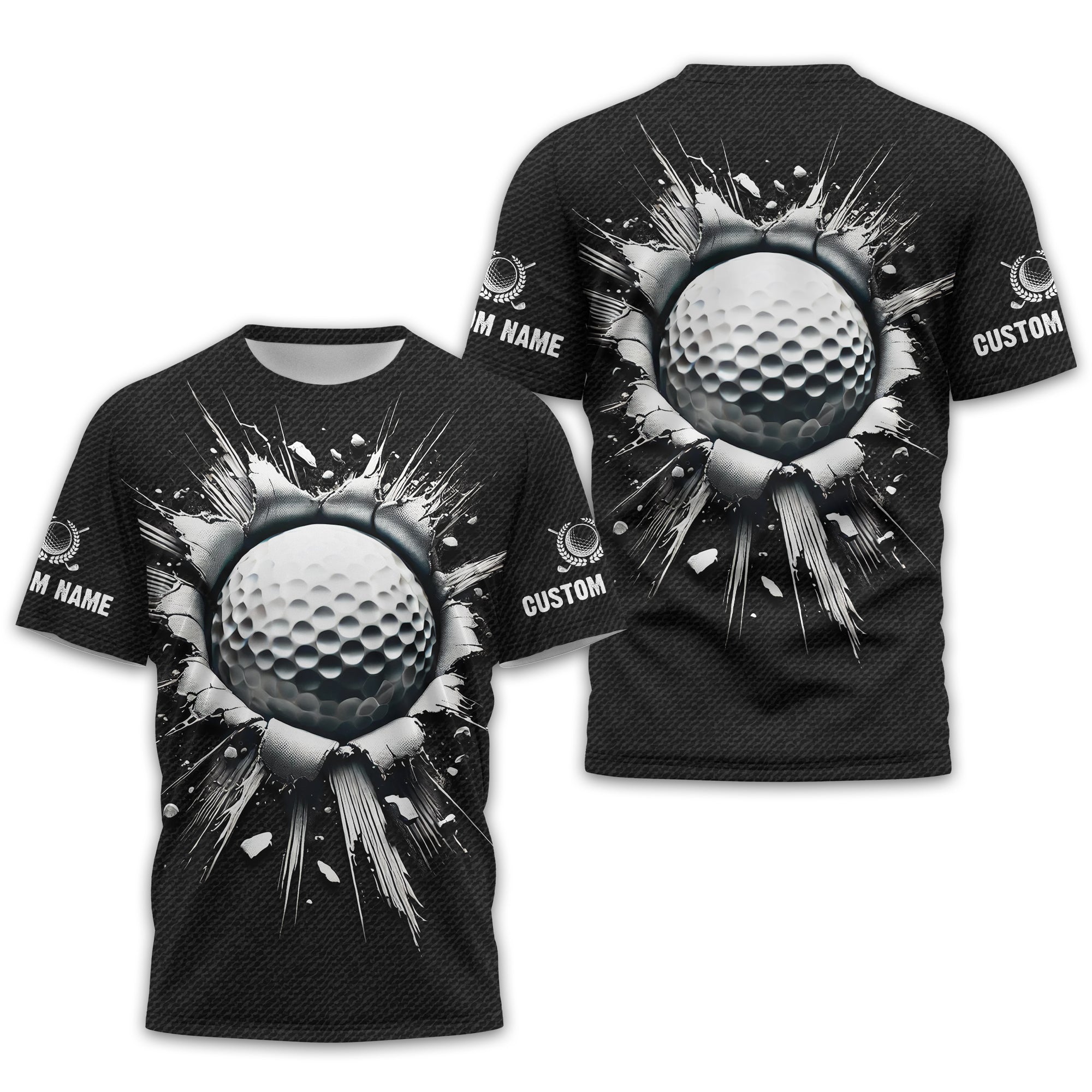 Personalized Black Golf Polo Shirt, Golf Shirt, Gift For Golfers