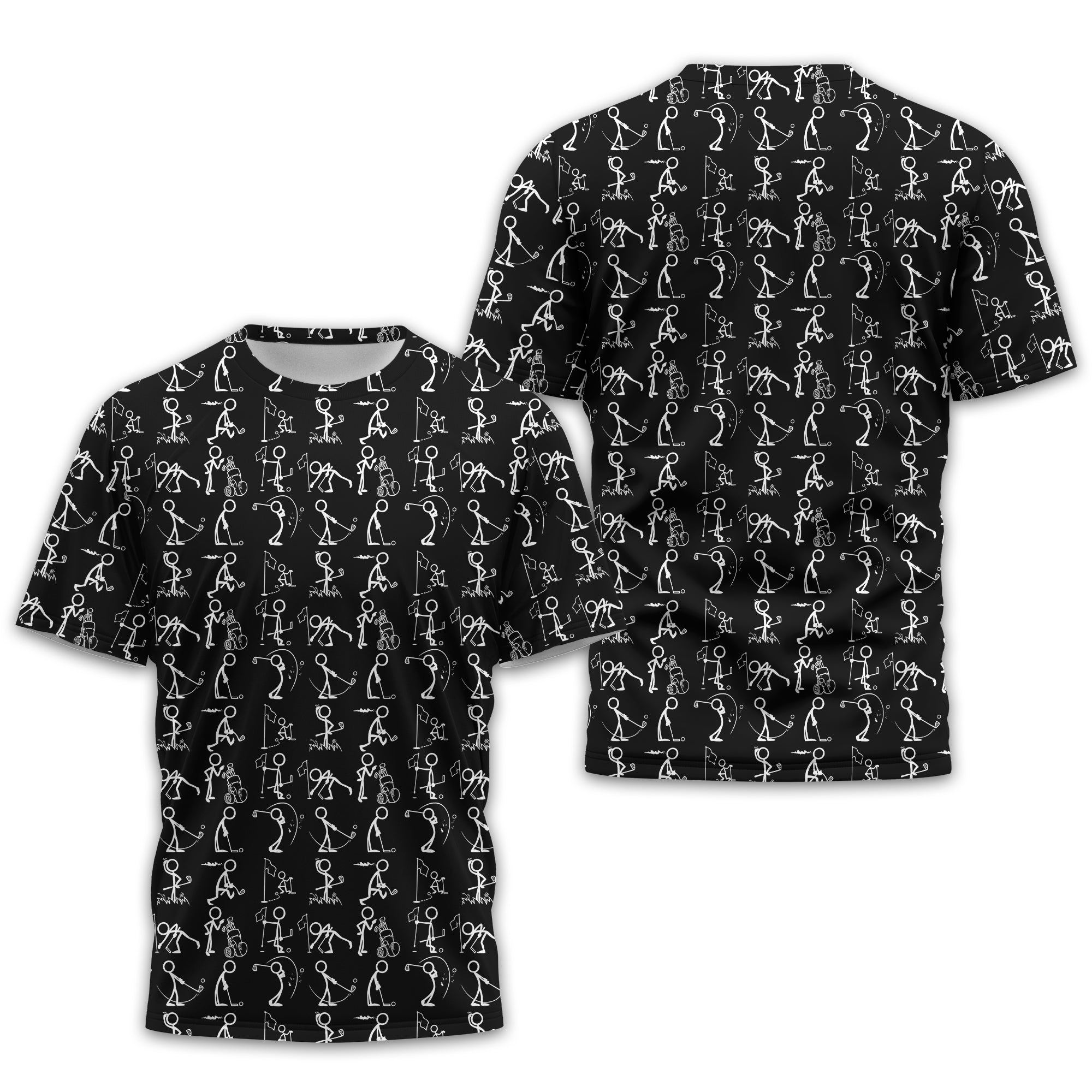 Black Golf Polo Shirt, Funny Golf Shirt, Gift For Golfers