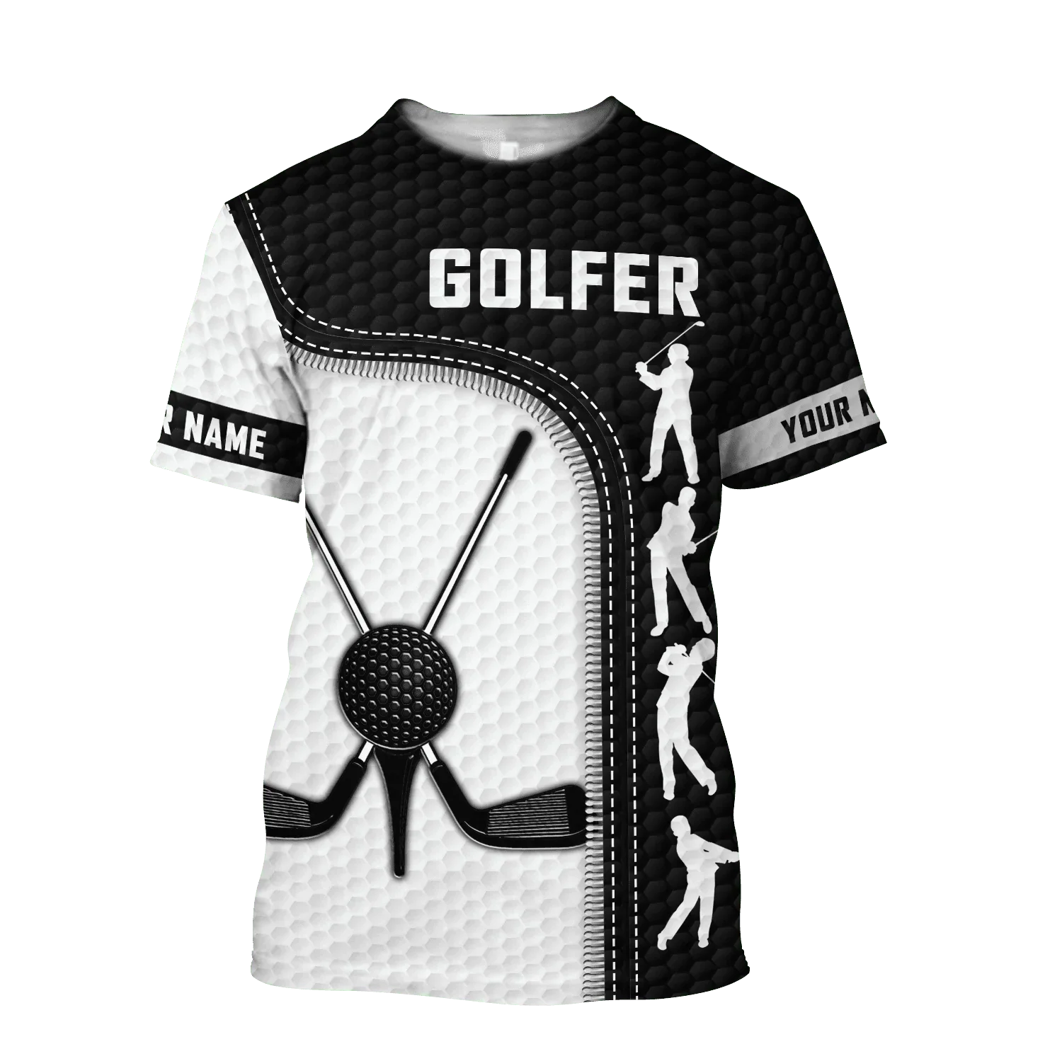 Golf Swing Personalize Name Golf Polo Shirt, Golf Apparel, Golf Gift For Men