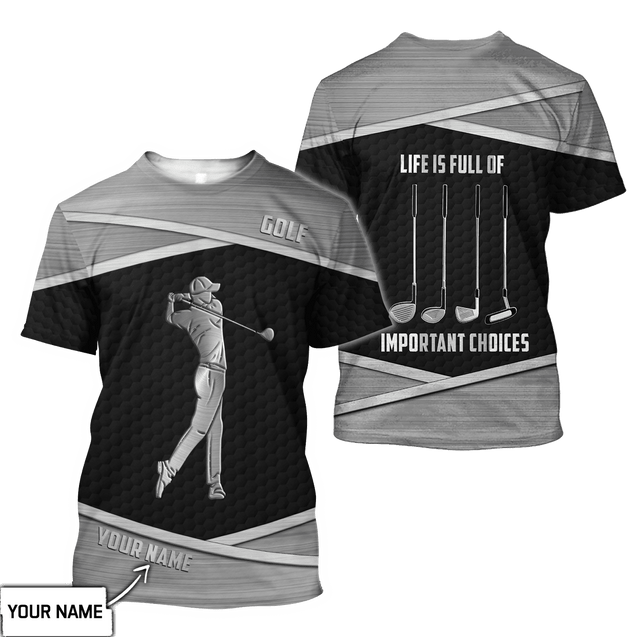 Personalize Name Golf Polo Shirt, Golf Apparel, Golf Gift For Men