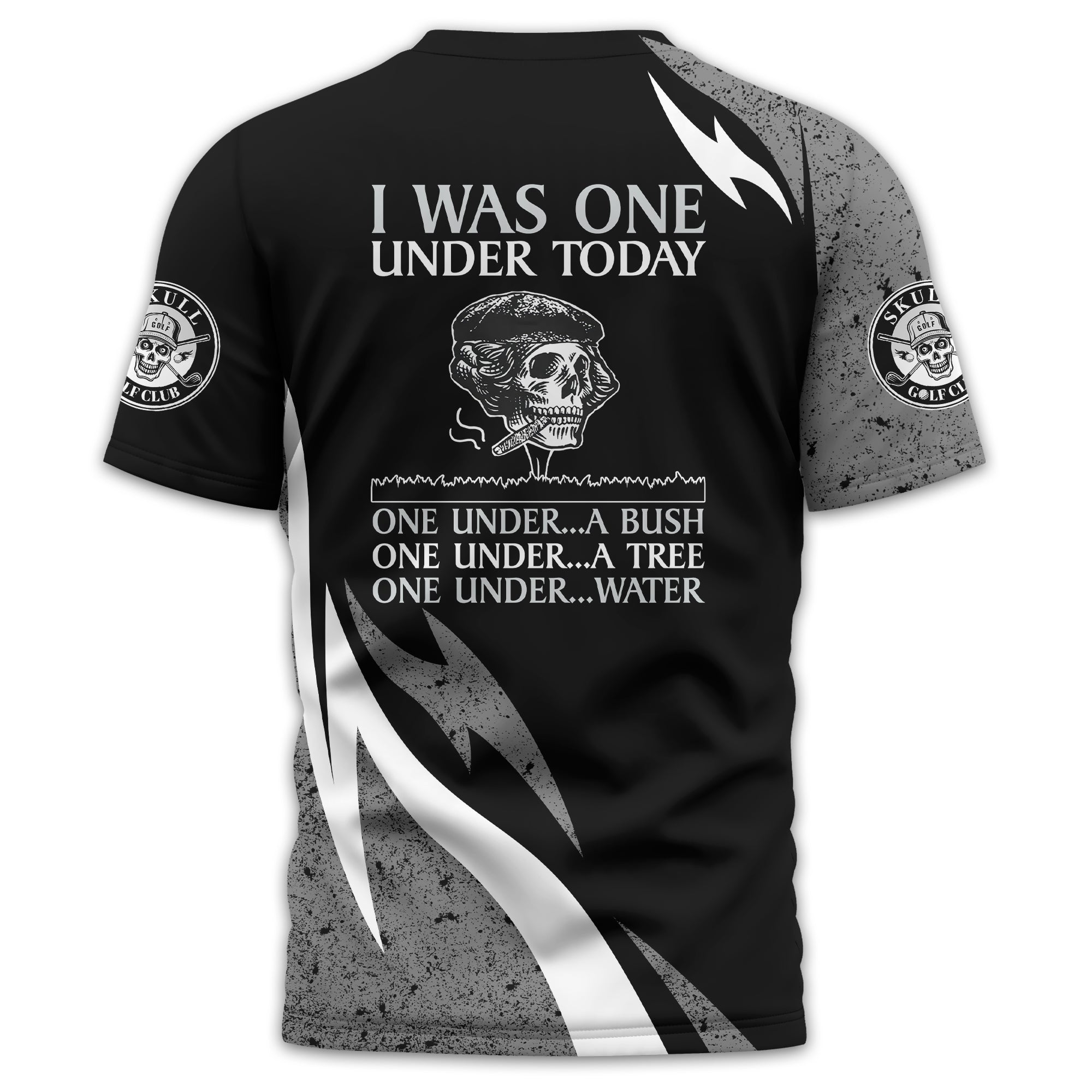 I Was One Under Today Custom Golf Polo Shirt, Skull Golf Shirt, Gift For Golfers, Funny Golf Polo Shirt