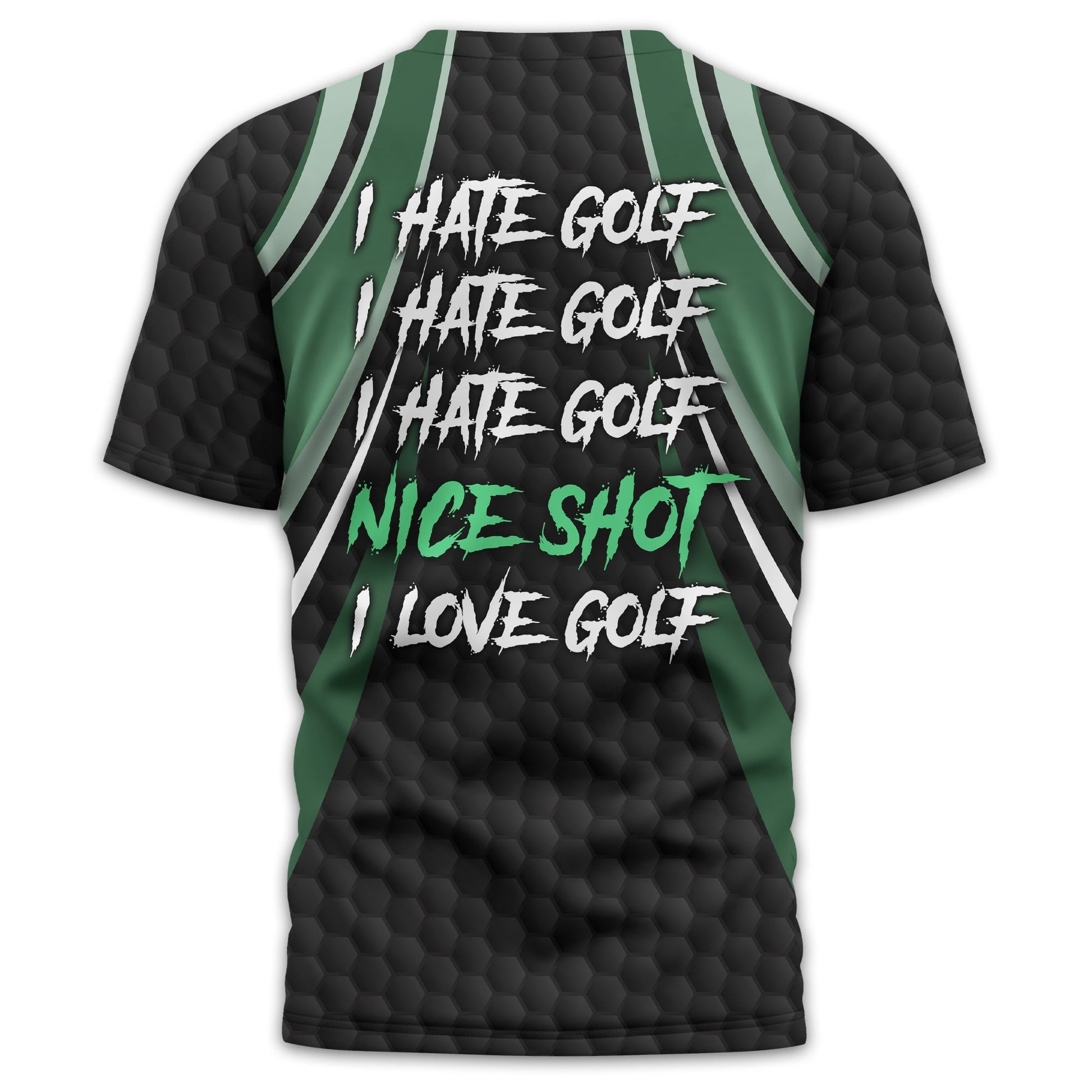 I Hate Golf Custom Men's Golf Polo Shirt, Funny Golf Shirt, Gift For Golfer