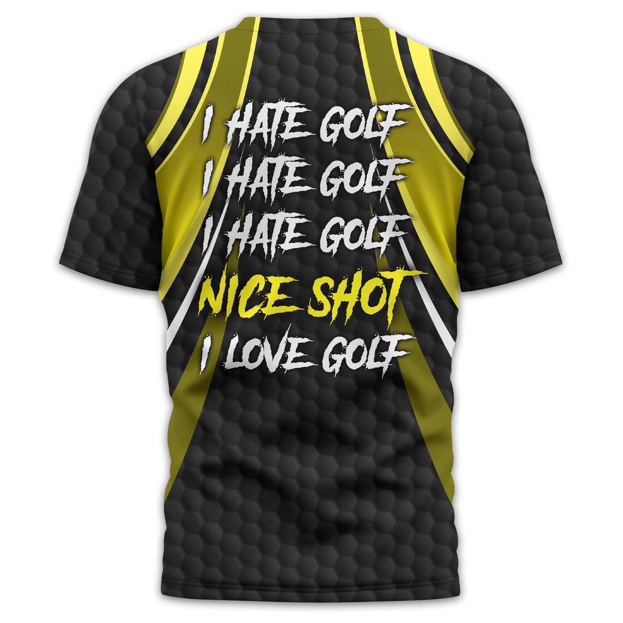 I Hate Golf Custom Men's Golf Polo Shirt, Funny Golf Shirt, Gift For Golfer