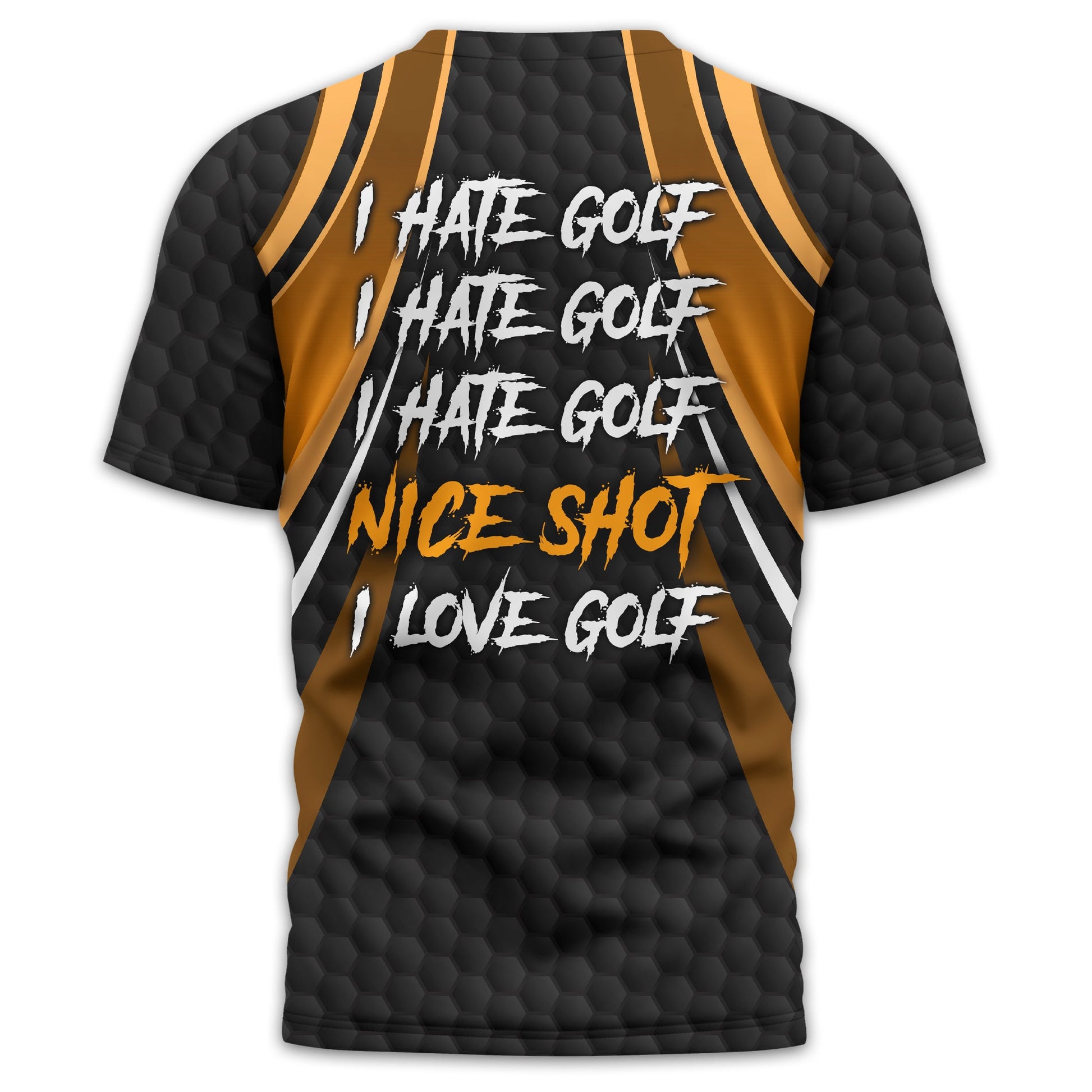 I Hate Golf Custom Men's Golf Polo Shirt, Funny Golf Shirt, Gift For Golfer