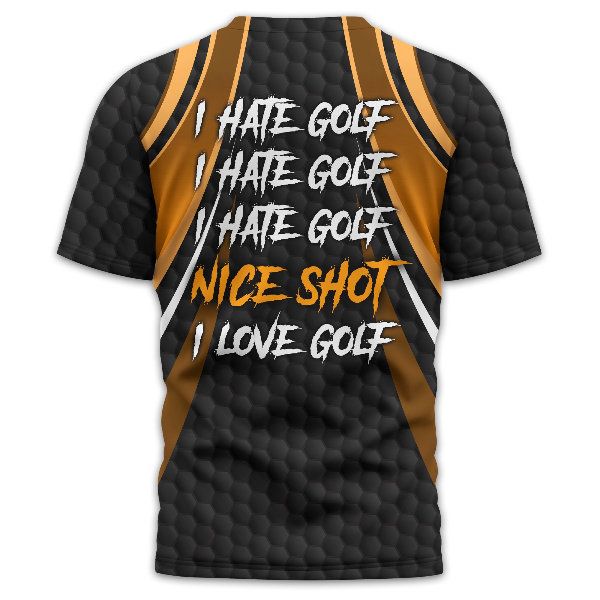 I Hate Golf Custom Men's Golf Polo Shirt, Funny Golf Shirt, Gift For Golfer