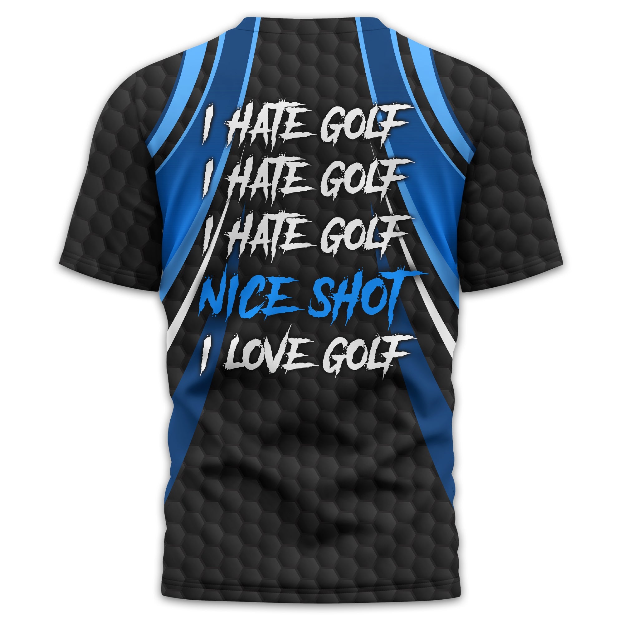 I Hate Golf Custom Men's Golf Polo Shirt, Funny Golf Shirt, Gift For Golfer