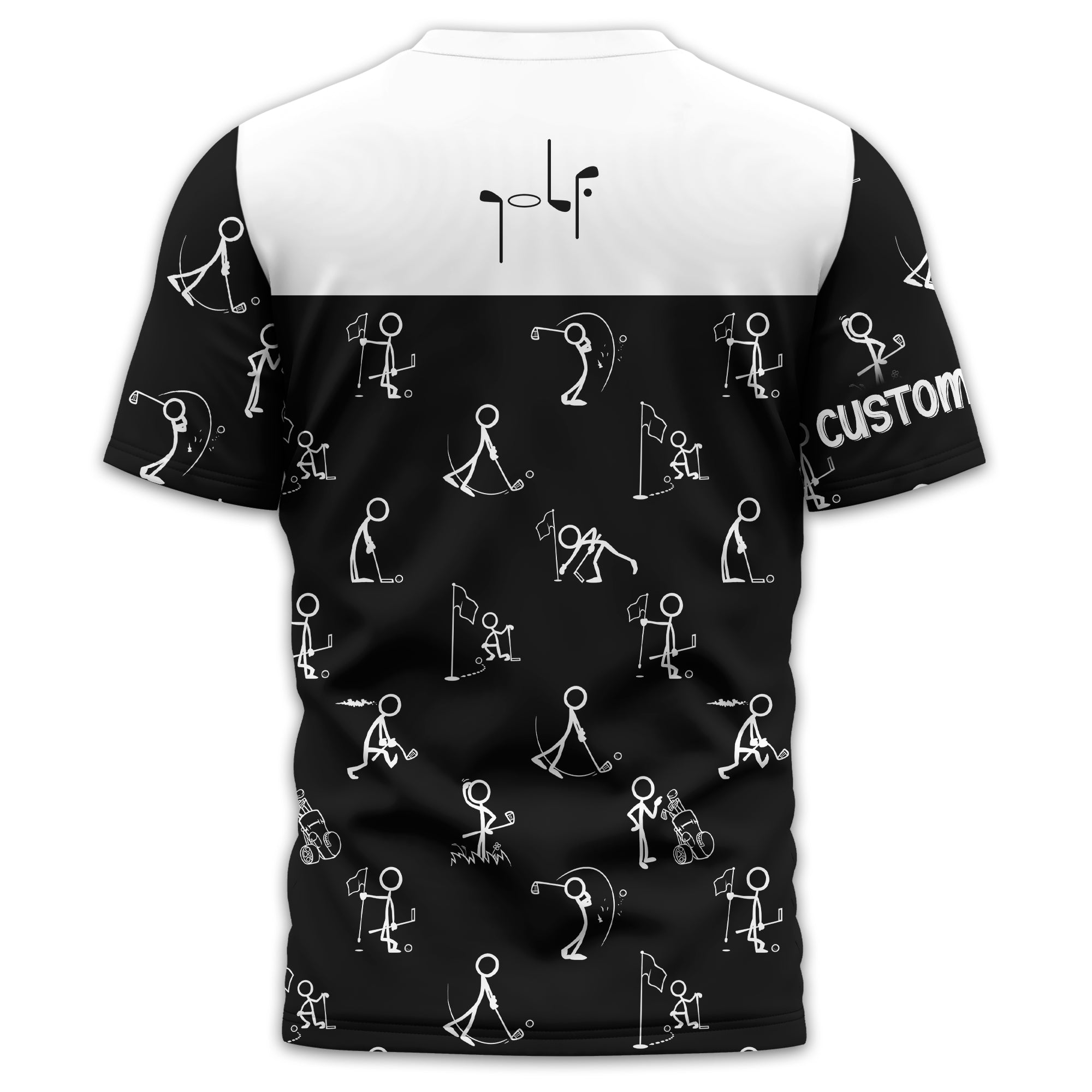 Funny Stick Figure Golf Polo Shirt, Gift For Golfers, Golf Gift For Him