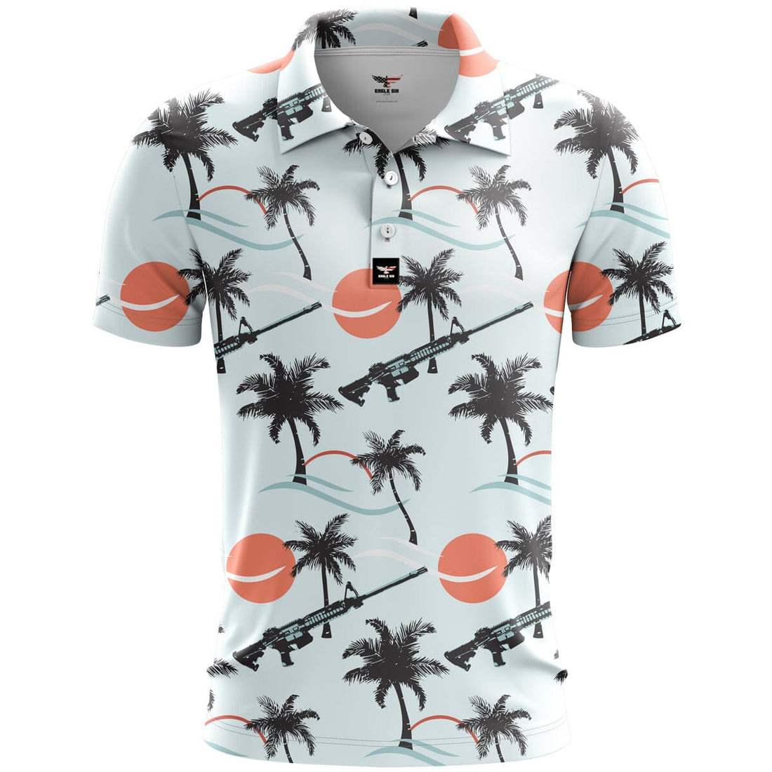 Tropical Heat Golf Polo Shirt, Mens Golf Gift, Funny Golf Shirt