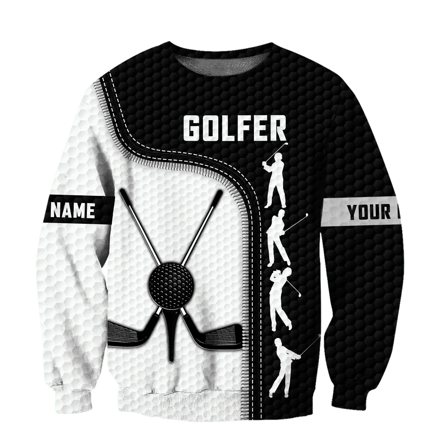 Golf Swing Personalize Name Golf Polo Shirt, Golf Apparel, Golf Gift For Men