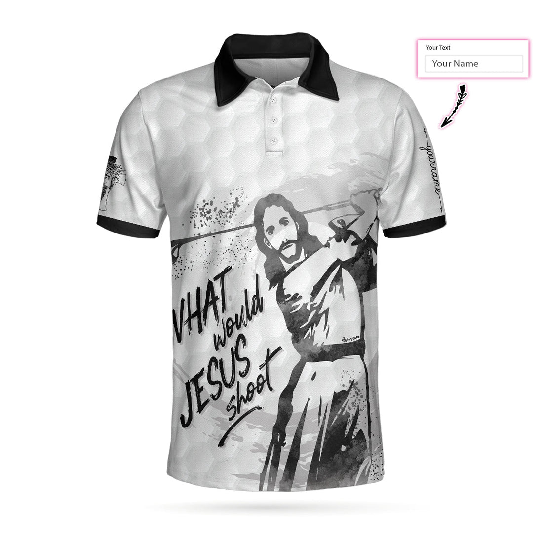 What Would Jesus Shoot Polo Golf Shirt, Golfing Apparel, Golf Clothing, Mens Golf Gift